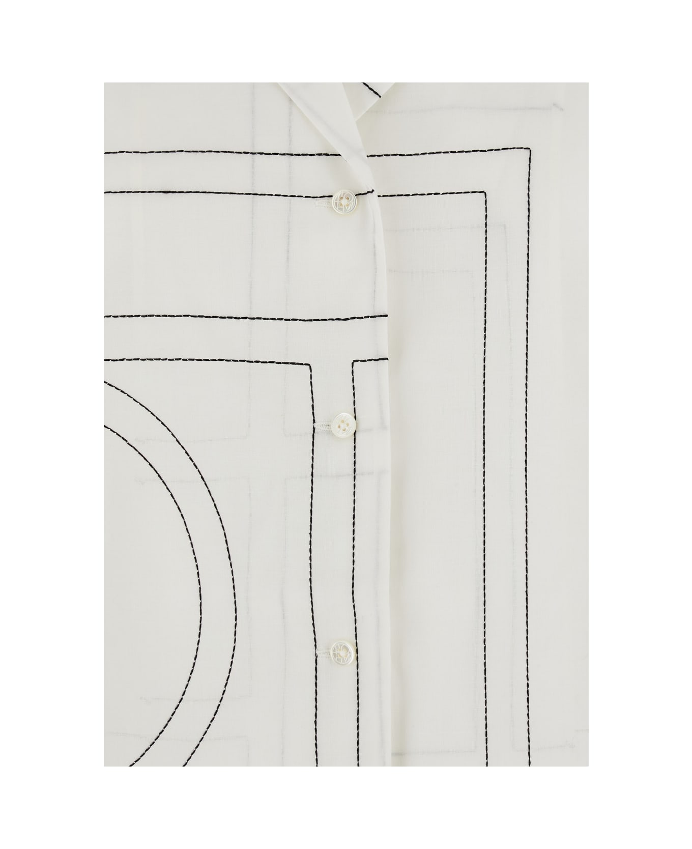 Totême Monogram Cotton Pj Top - White