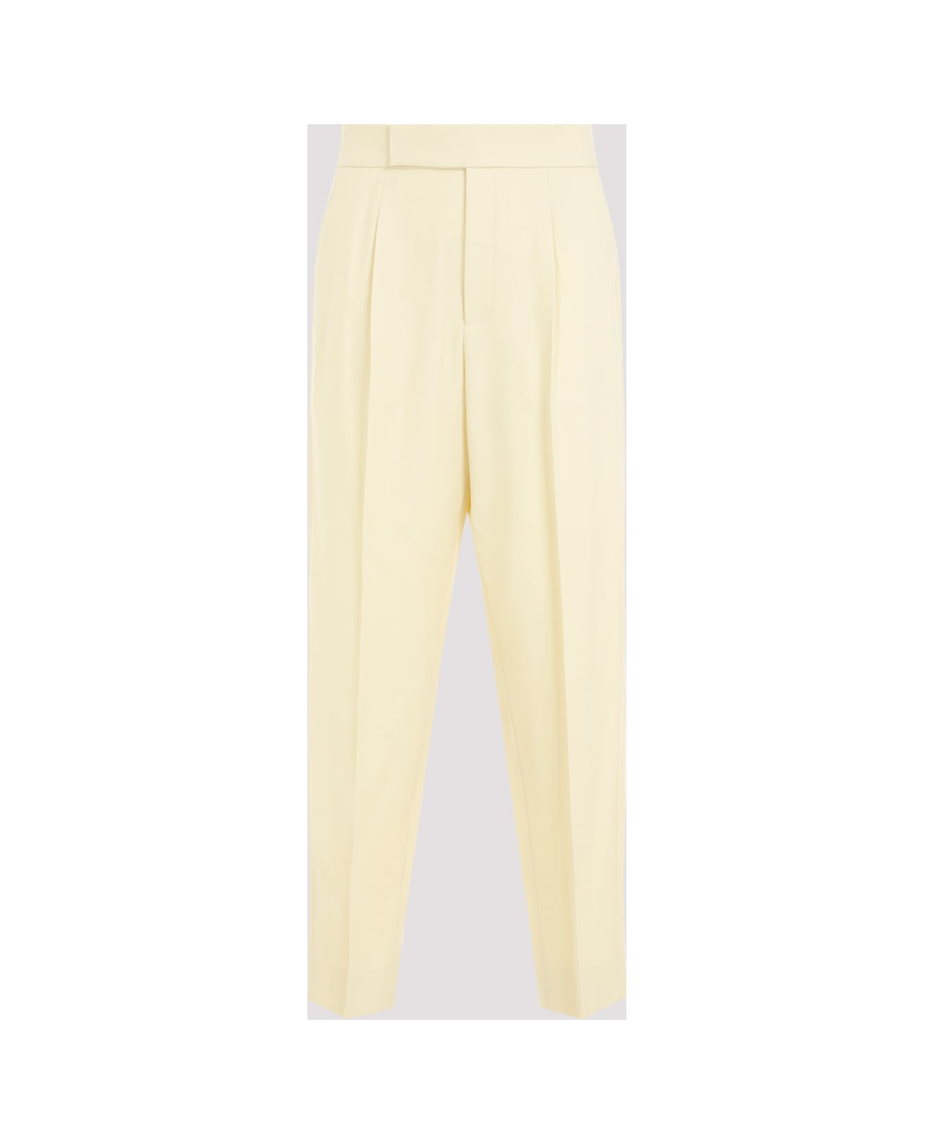 Fear of God Single Pleat Tapered Trousers - Lemon Cream