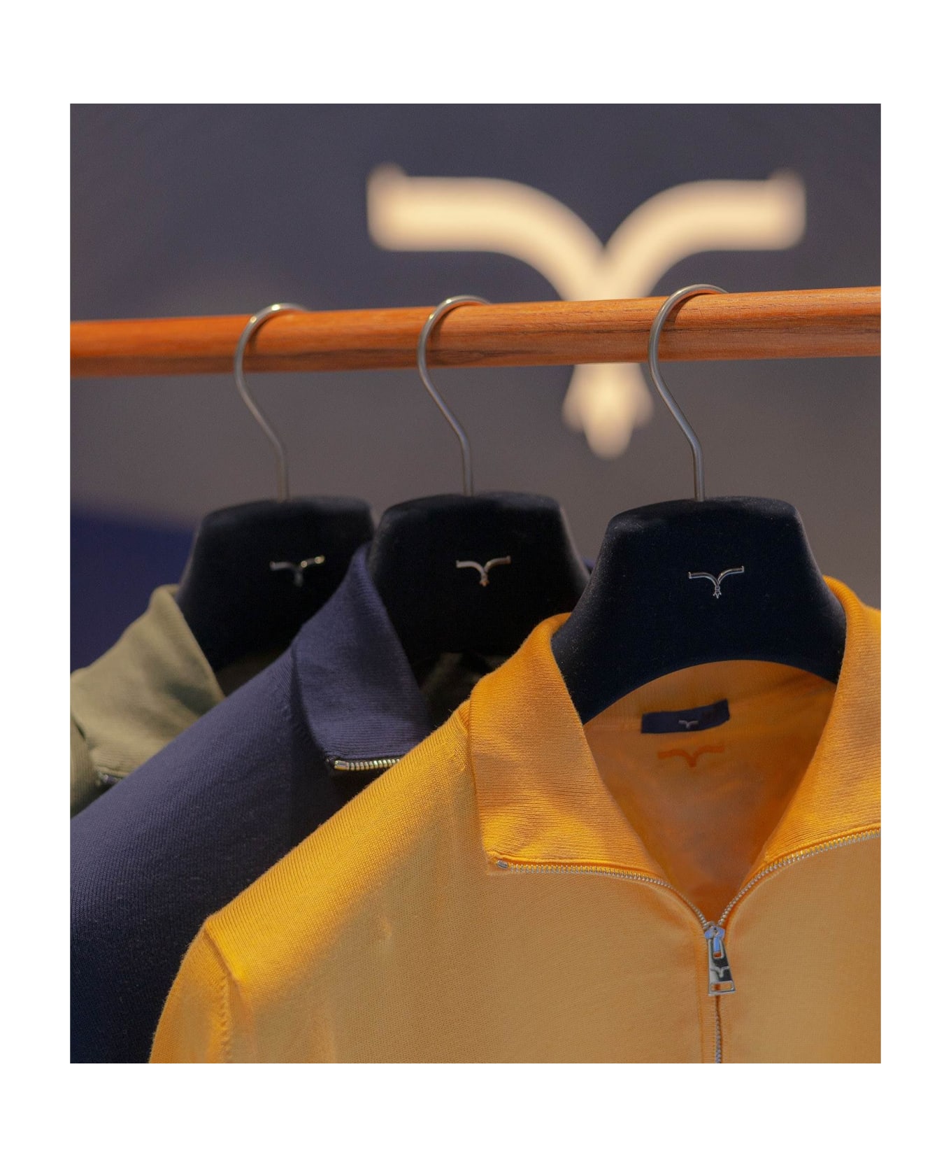 Larusmiani Paul T-shirt With Zip Sweater - Yellow