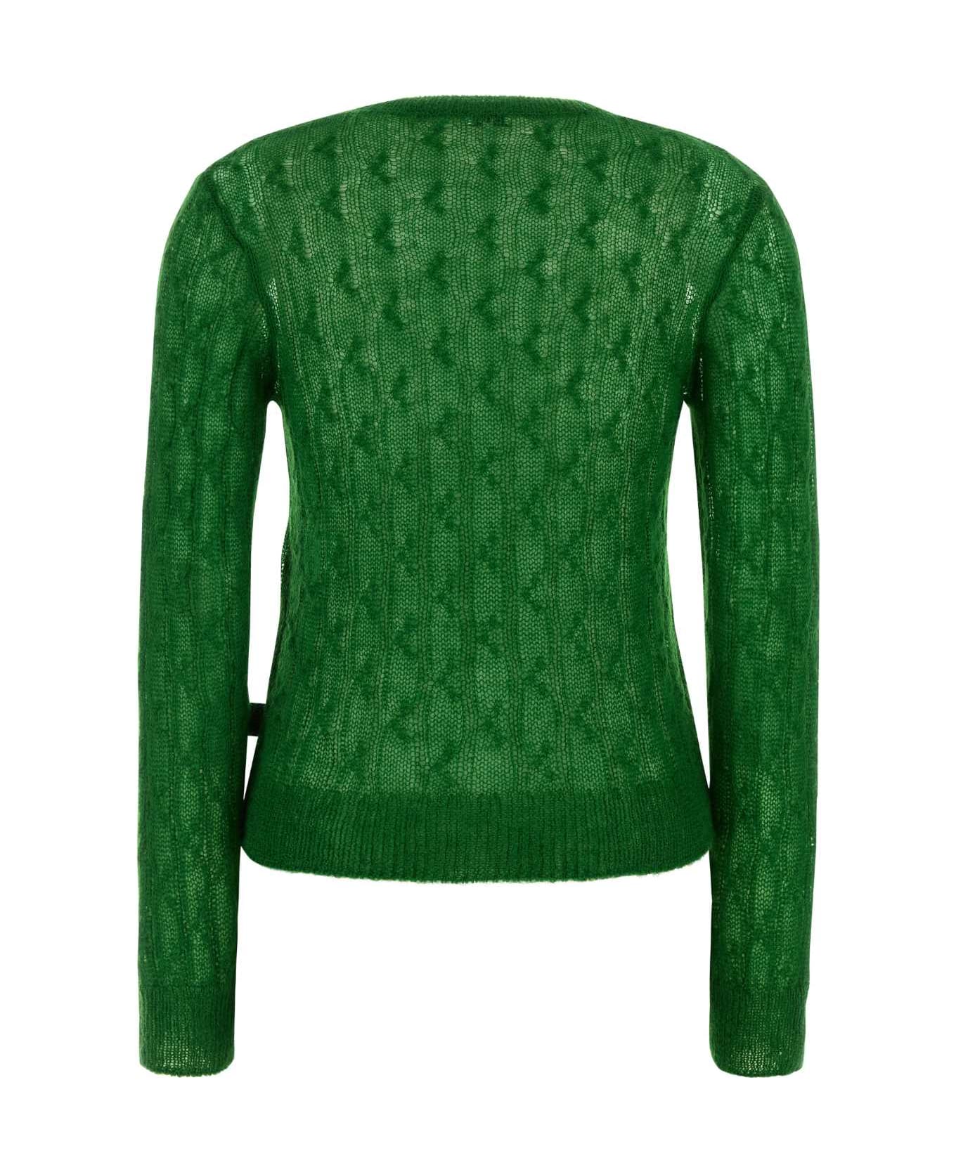 Loewe Dark Green Nylon Blend Sweater - GREEN