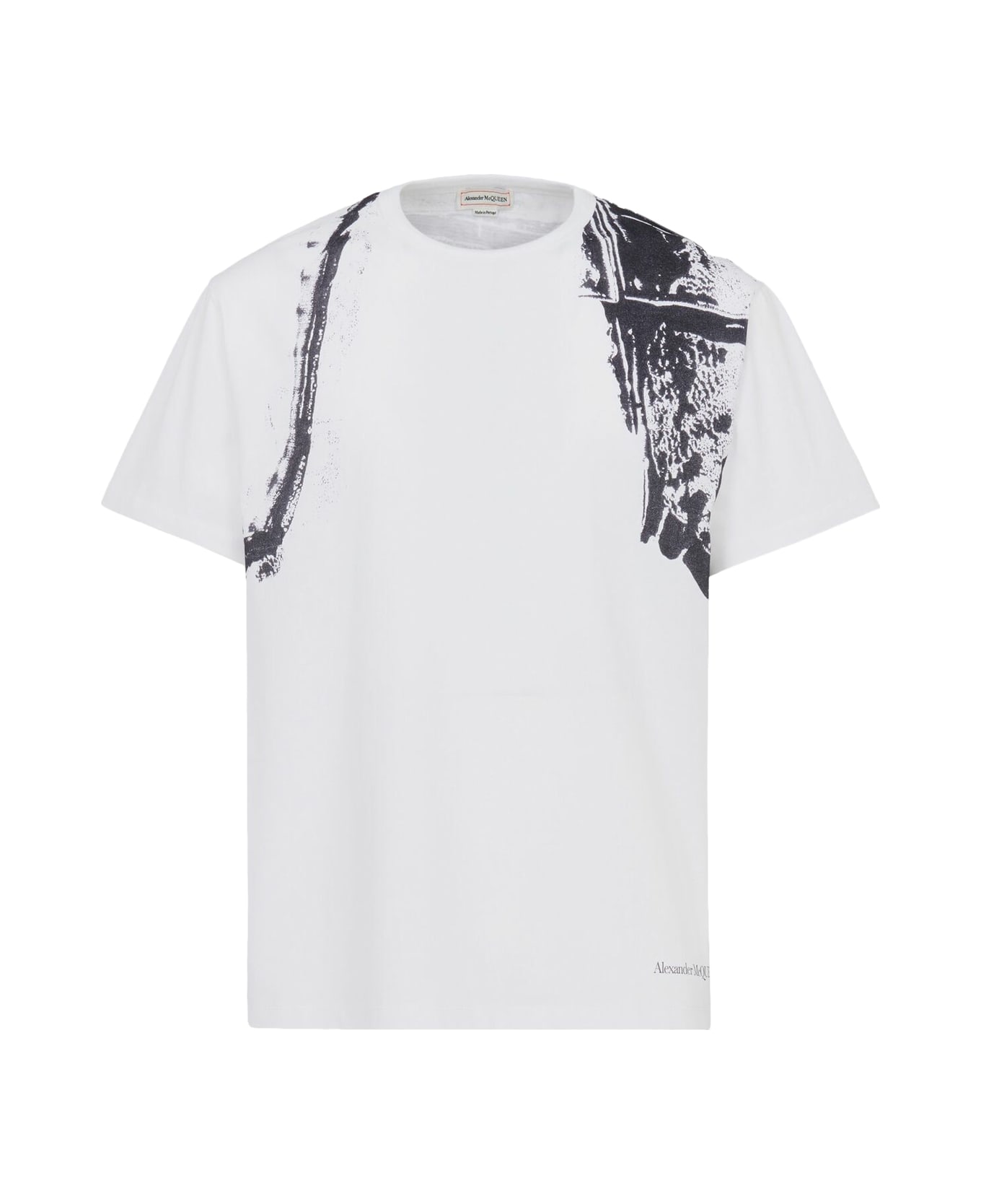 Alexander McQueen Fold Harness T-shirt - White Black シャツ