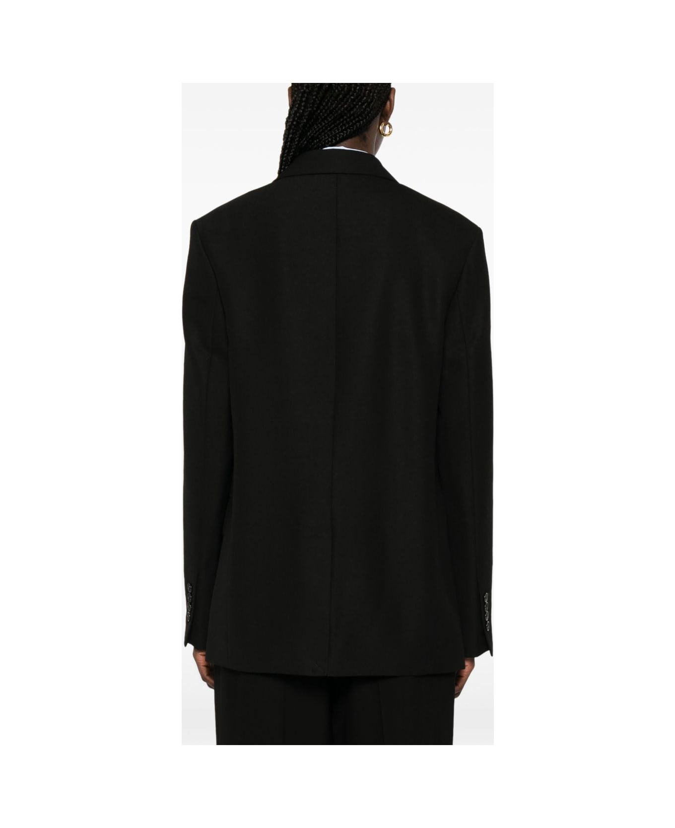 Totême Wool Blend Single-breasted Blazer Jacket - Black