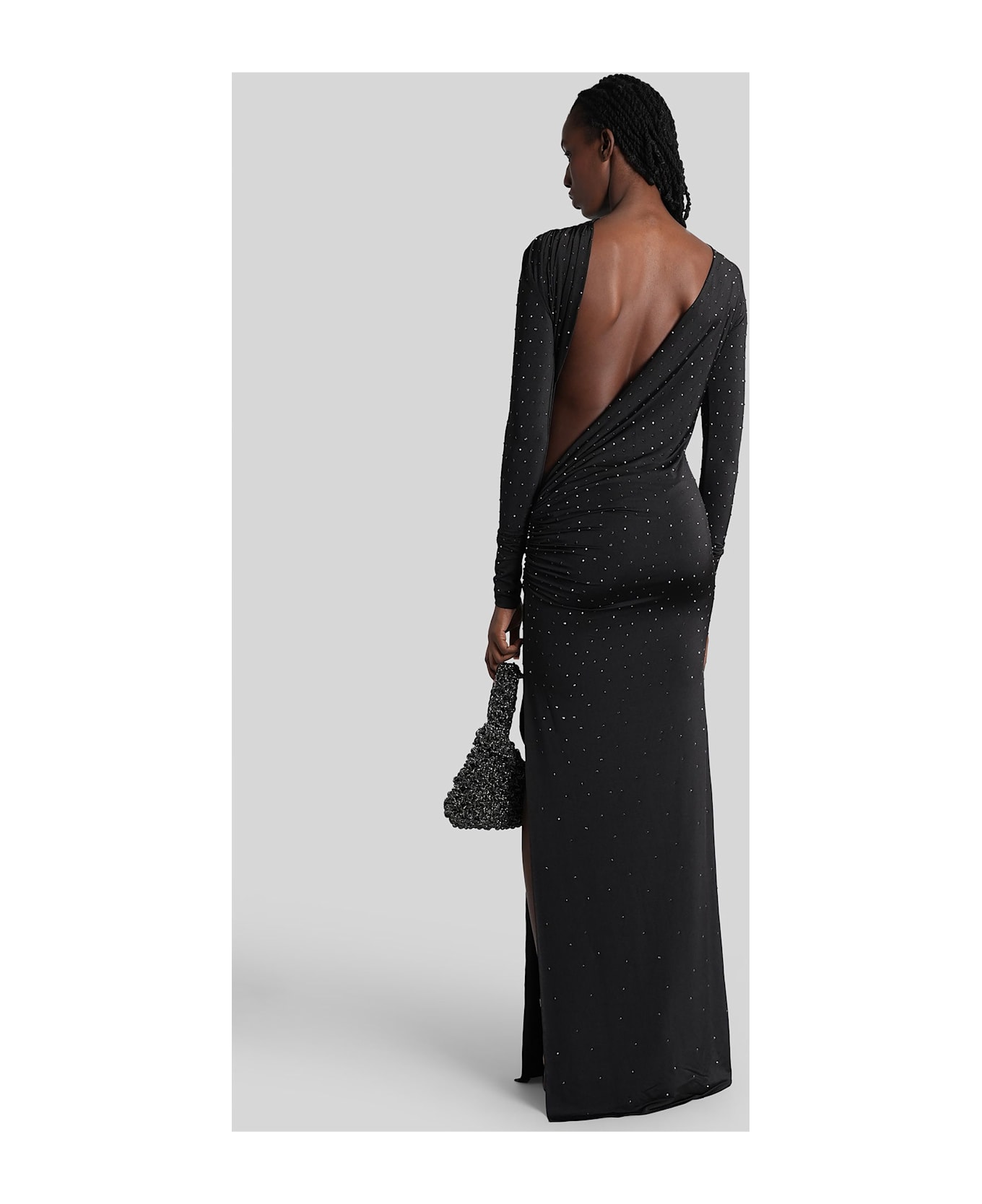 The Andamane Sophie Maxi Long Dress In Black Polyester - black