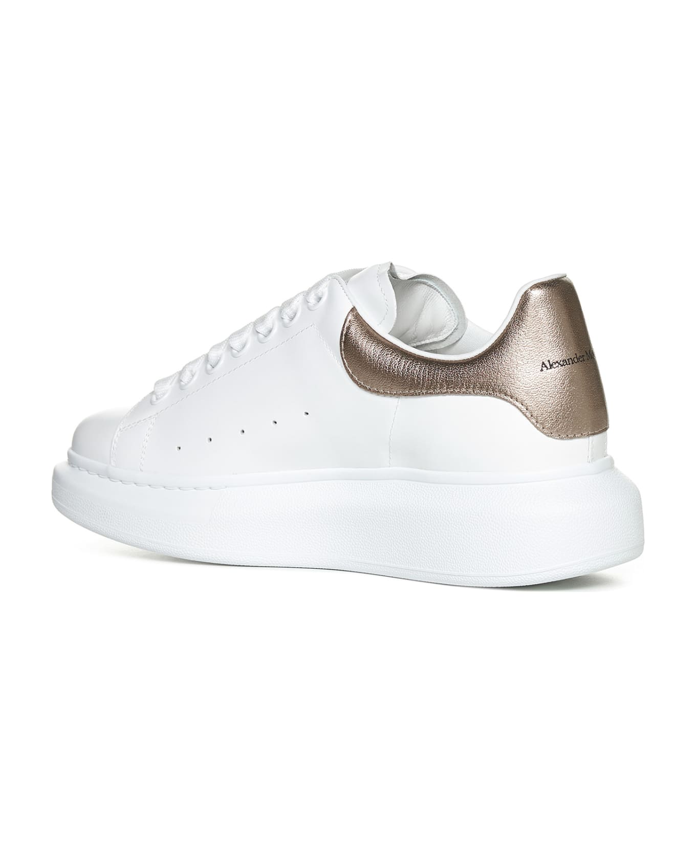 Alexander McQueen Oversized Leather Sneakers - White/rose Gold 171