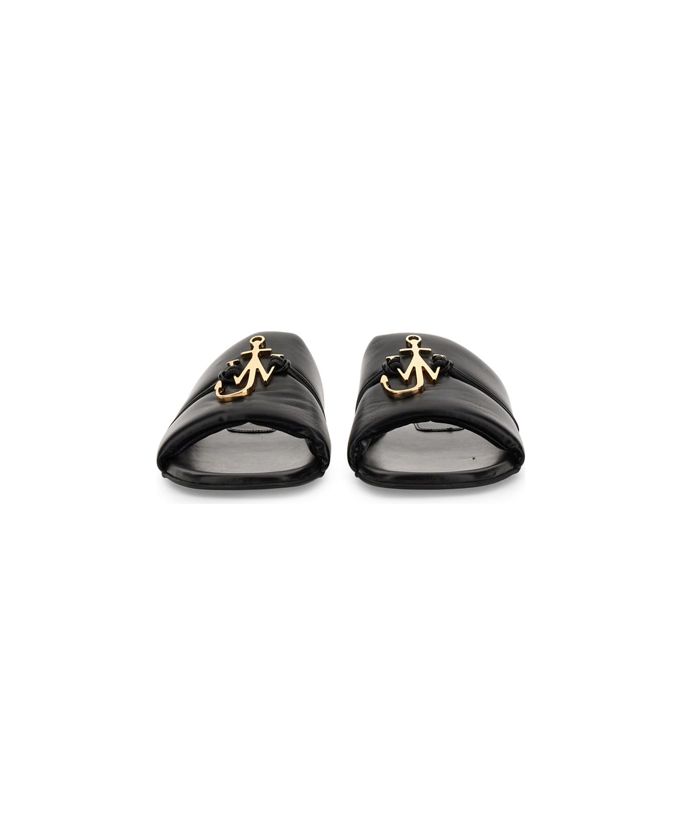 J.W. Anderson Slide Sandal With Logo - BLACK