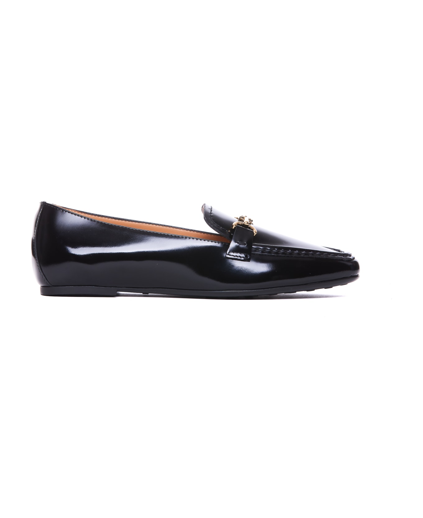 Tod's Leather Loafers With Horsebit - Black