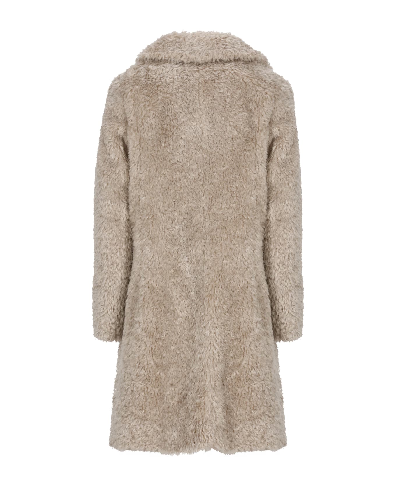 Herno Synth Fur Coat - Beige