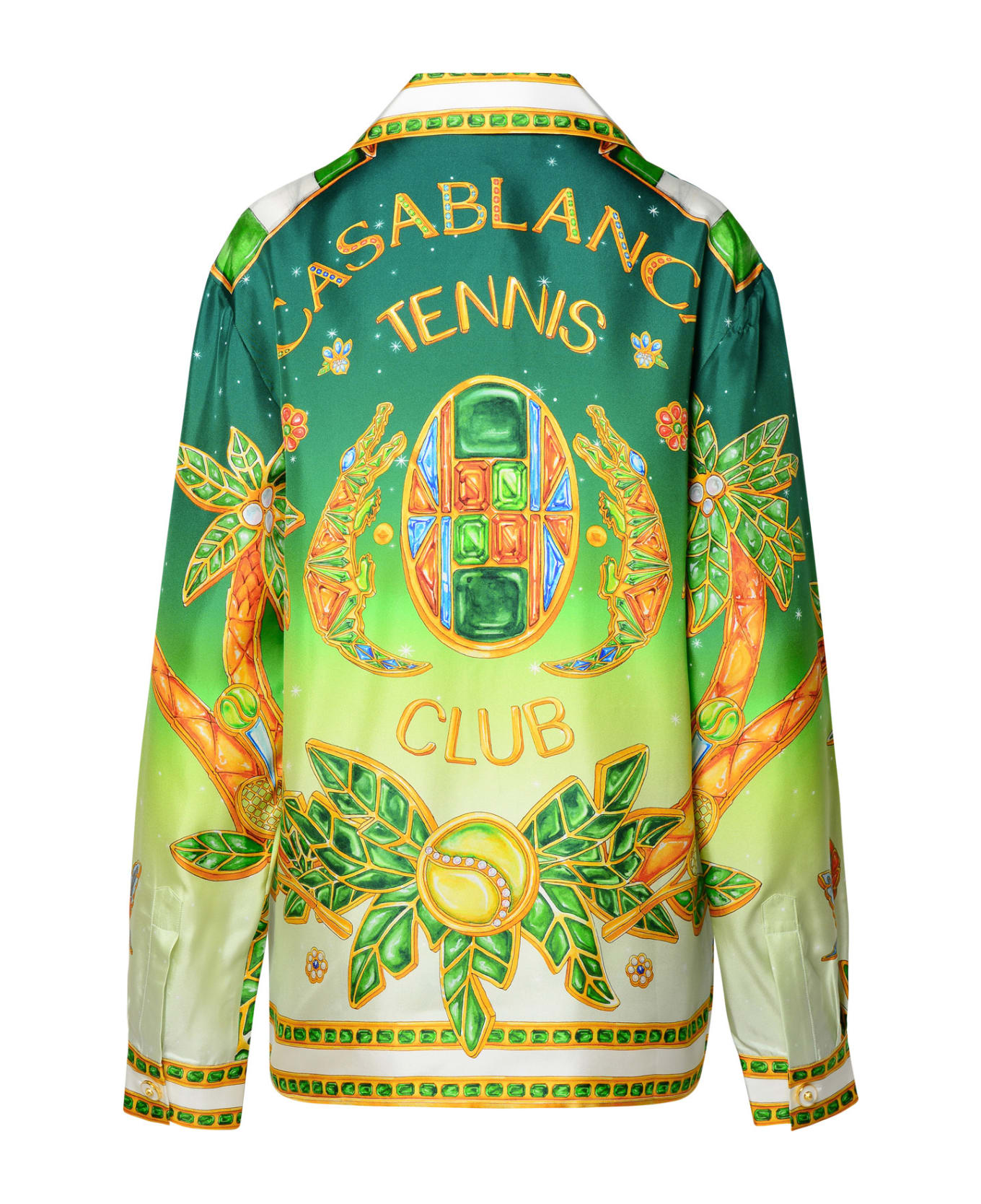 Casablanca 'joyaux D'afrique' Green Silk Shirt - Joyaux d'afrique