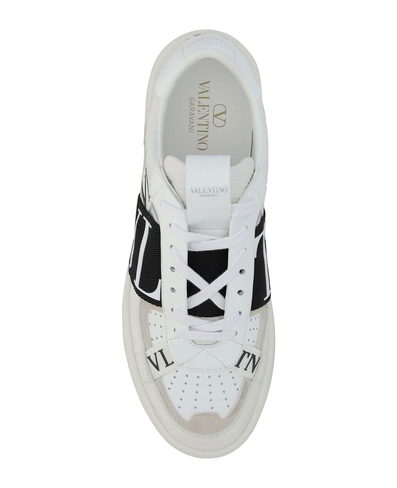 Valentino Garavani Vl7n Round Toe Lace-up Sneakers - Bianco