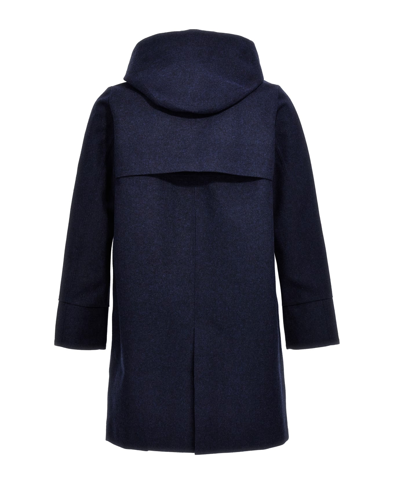 K-Way 'poirol Melange Wool 2l' Coat - Blue