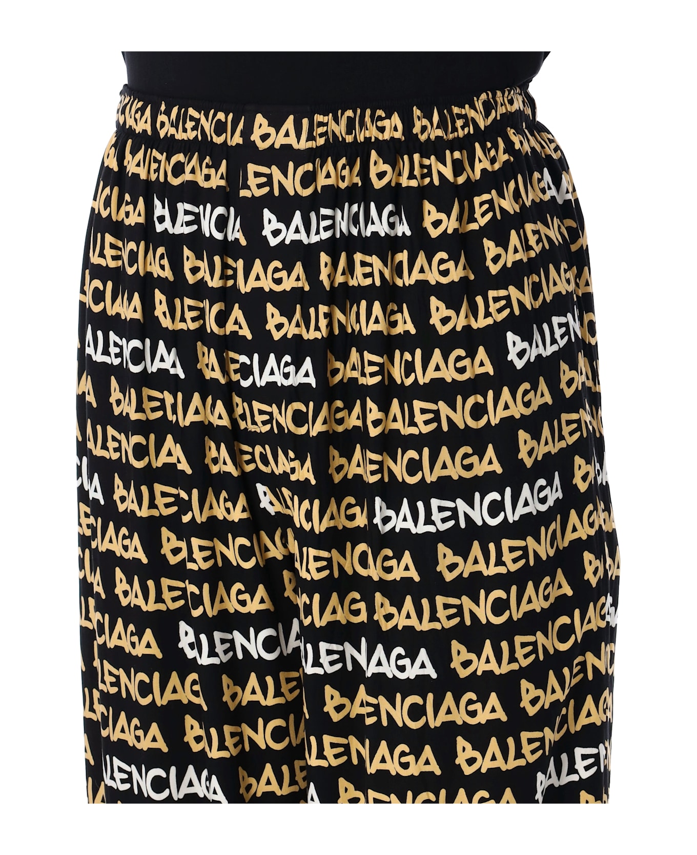 Balenciaga Allover Logo Pants - BLACK/BEIGE ボトムス