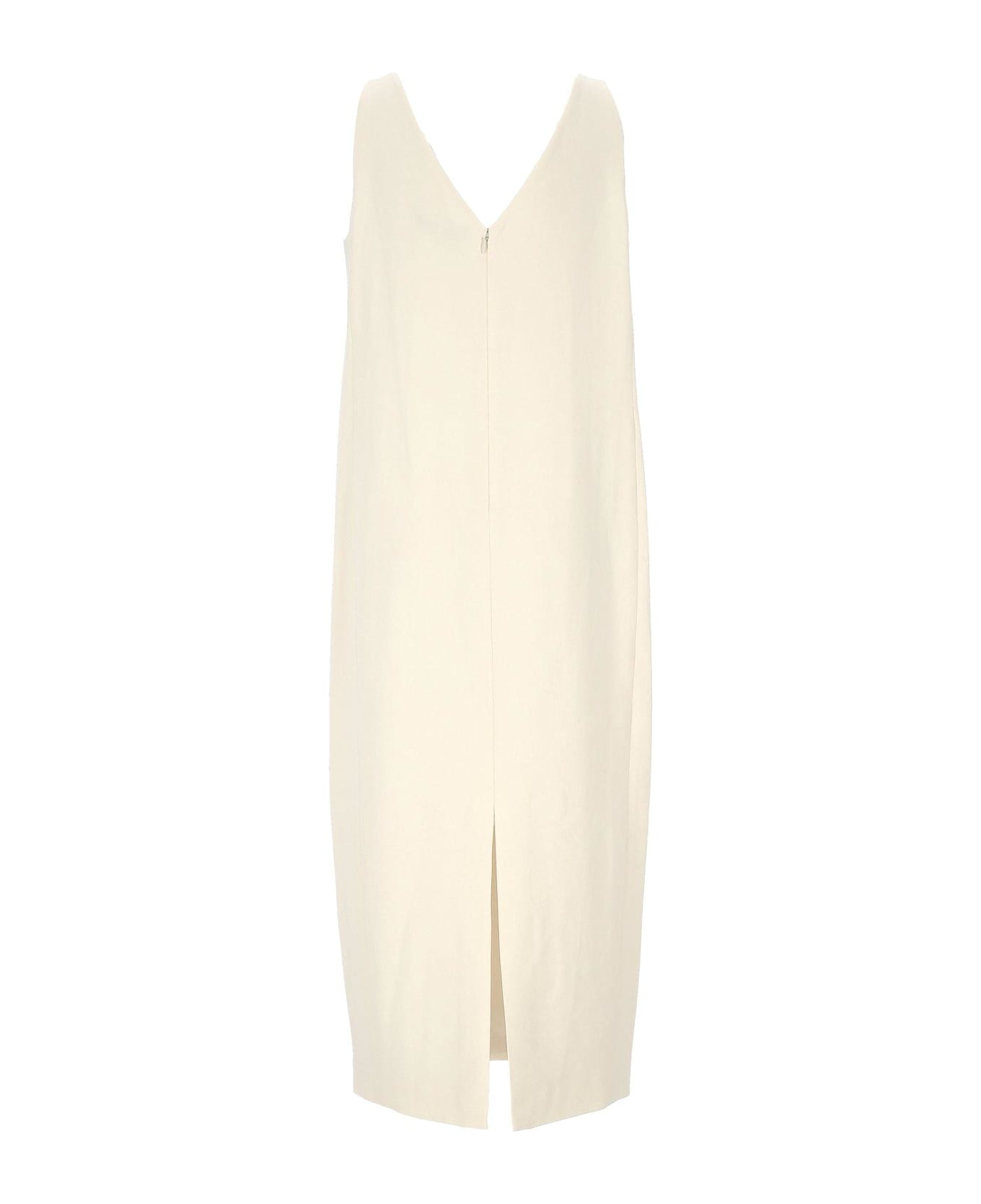 Theory V-neck Sleeveless Midi Dress - C Rice