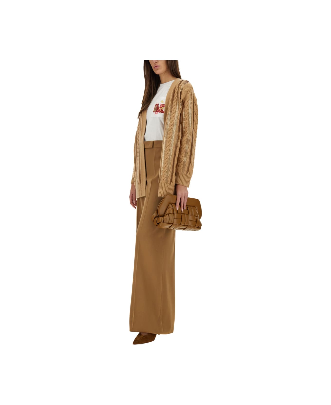 Max Mara Cardigan 
mirco
 - Marrone