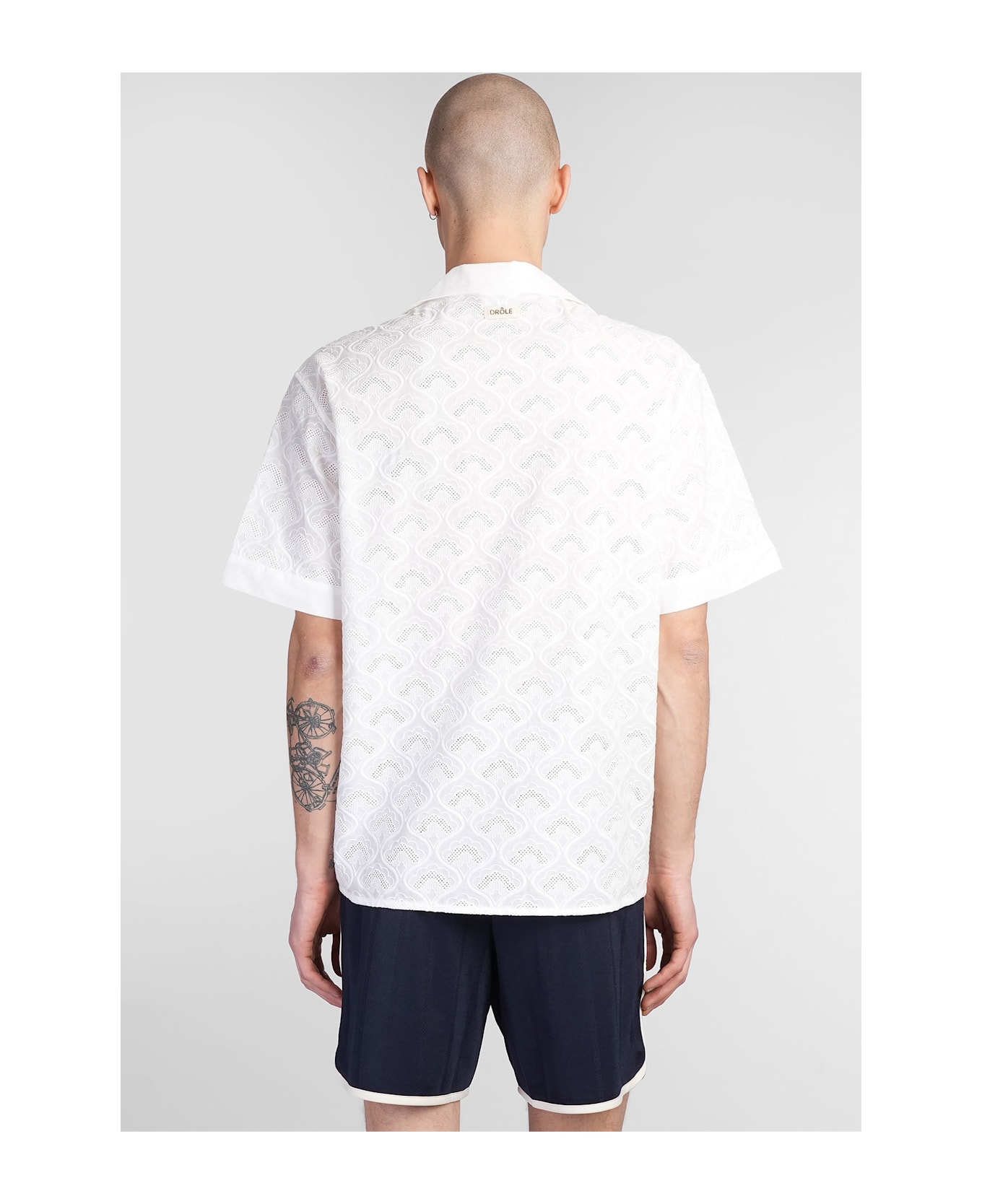 Drôle de Monsieur Shirt In White Cotton - white