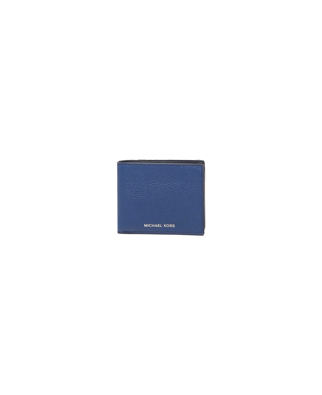MICHAEL Michael Kors Hudson Book Wallet In Grained Leather - Blue
