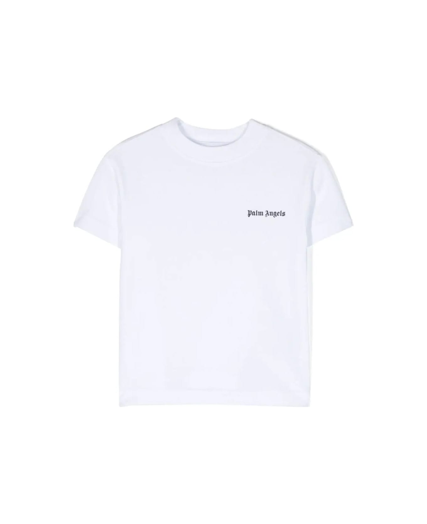 Palm Angels White T-shirt With Logo - White Tシャツ＆ポロシャツ