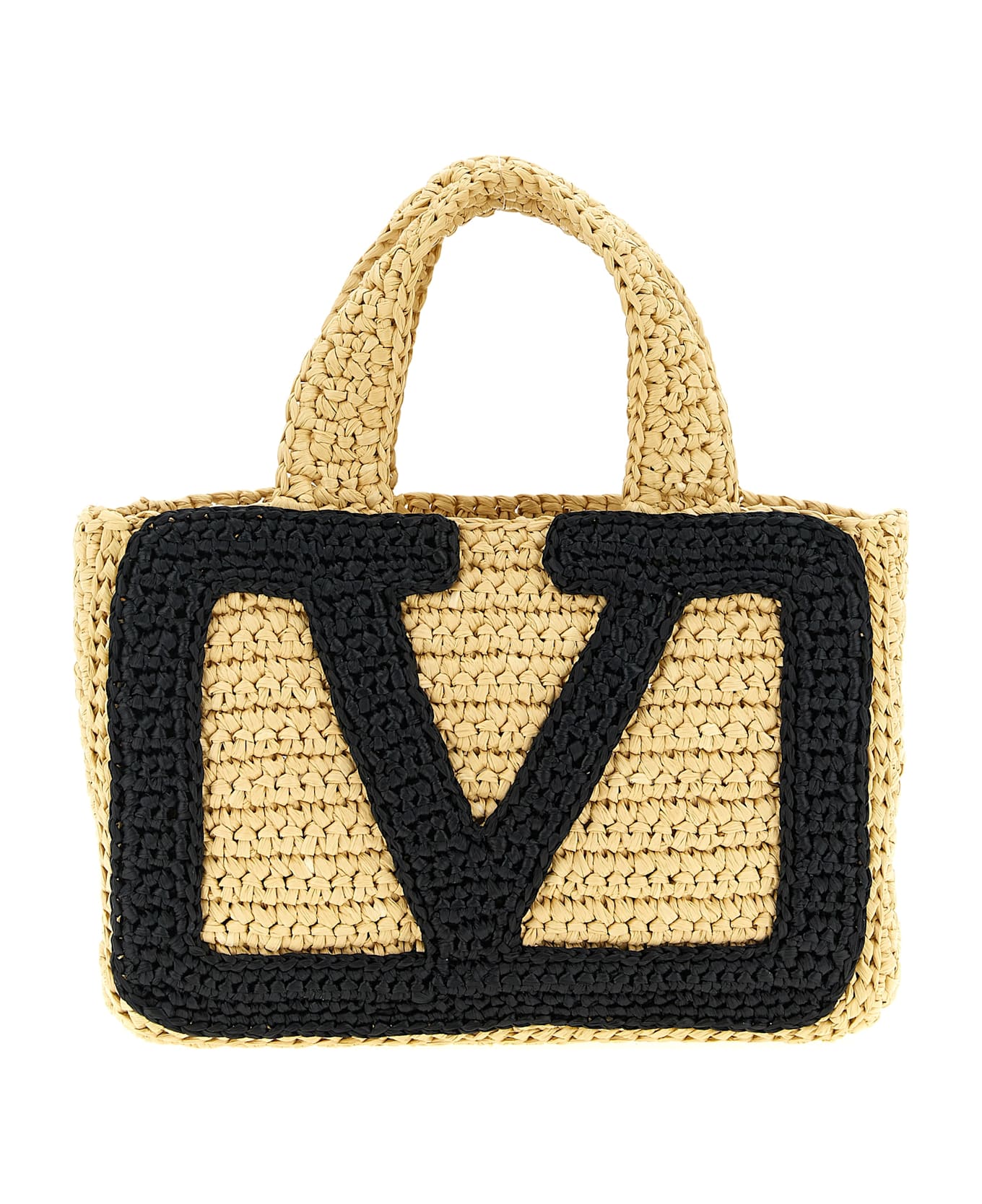 Valentino Garavani Valentinogaravani 'vivasuperstar' Small Shopping Bag - Beige