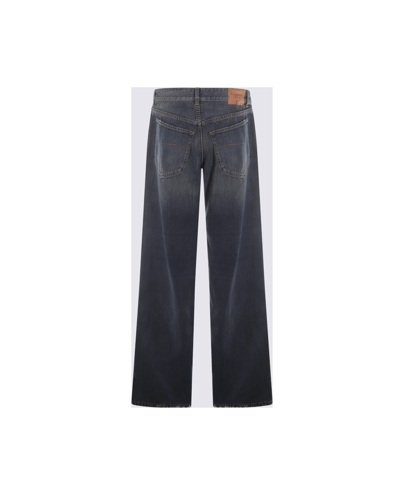 Balenciaga Dark Blue Cotton Denim Jeans - Blue