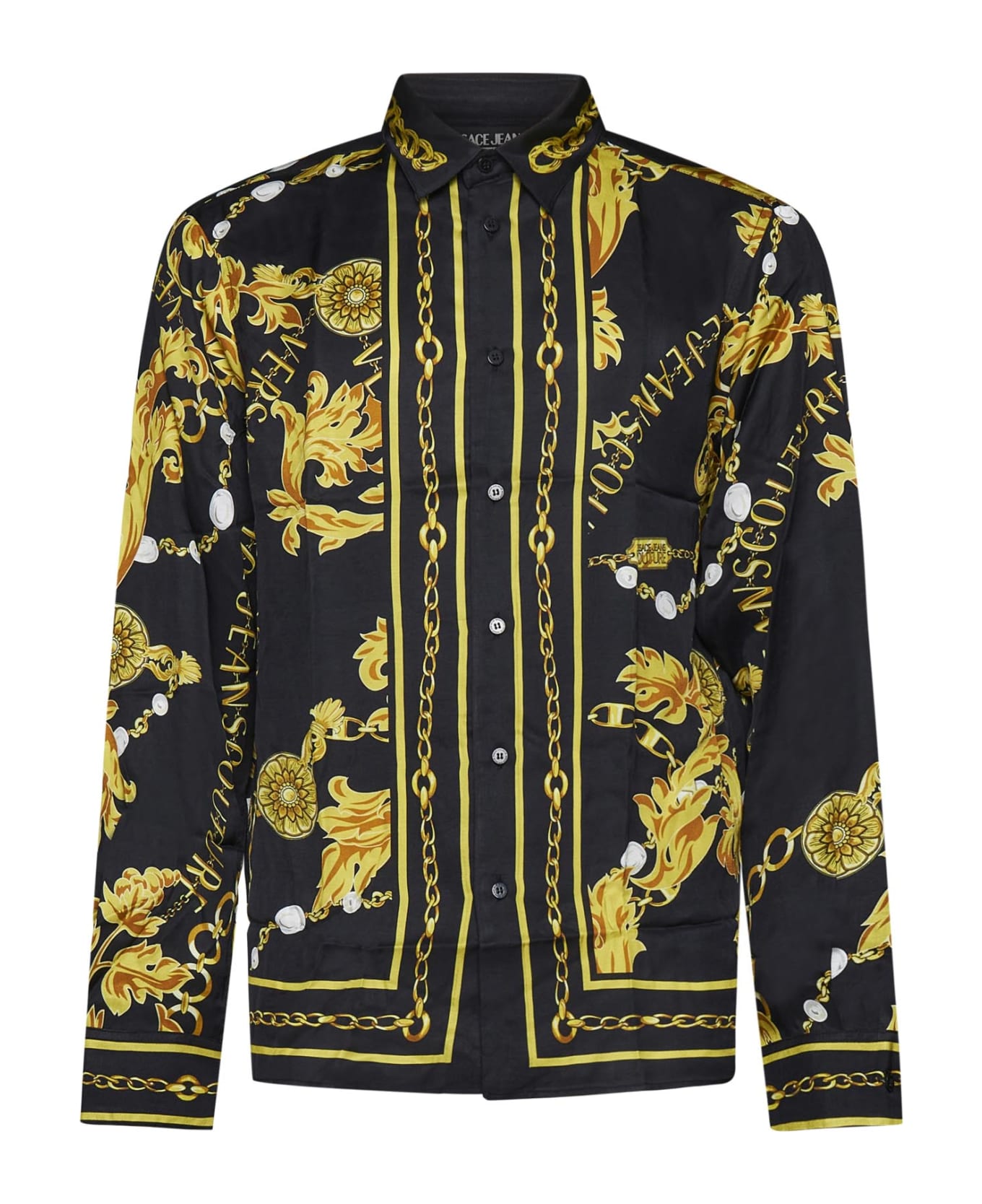Versace Jeans Couture Chain Couture Print Shirt - Black Gold