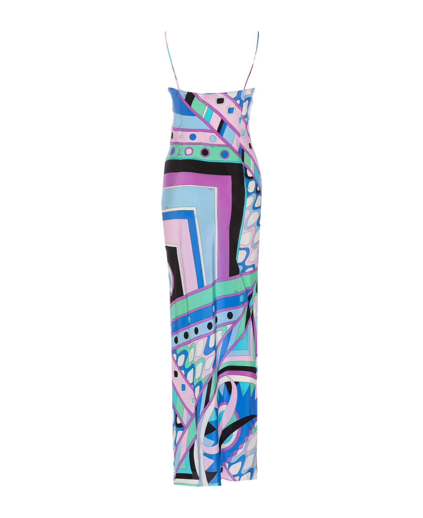 Pucci Vivara Print Long Silk Dress - MultiColour