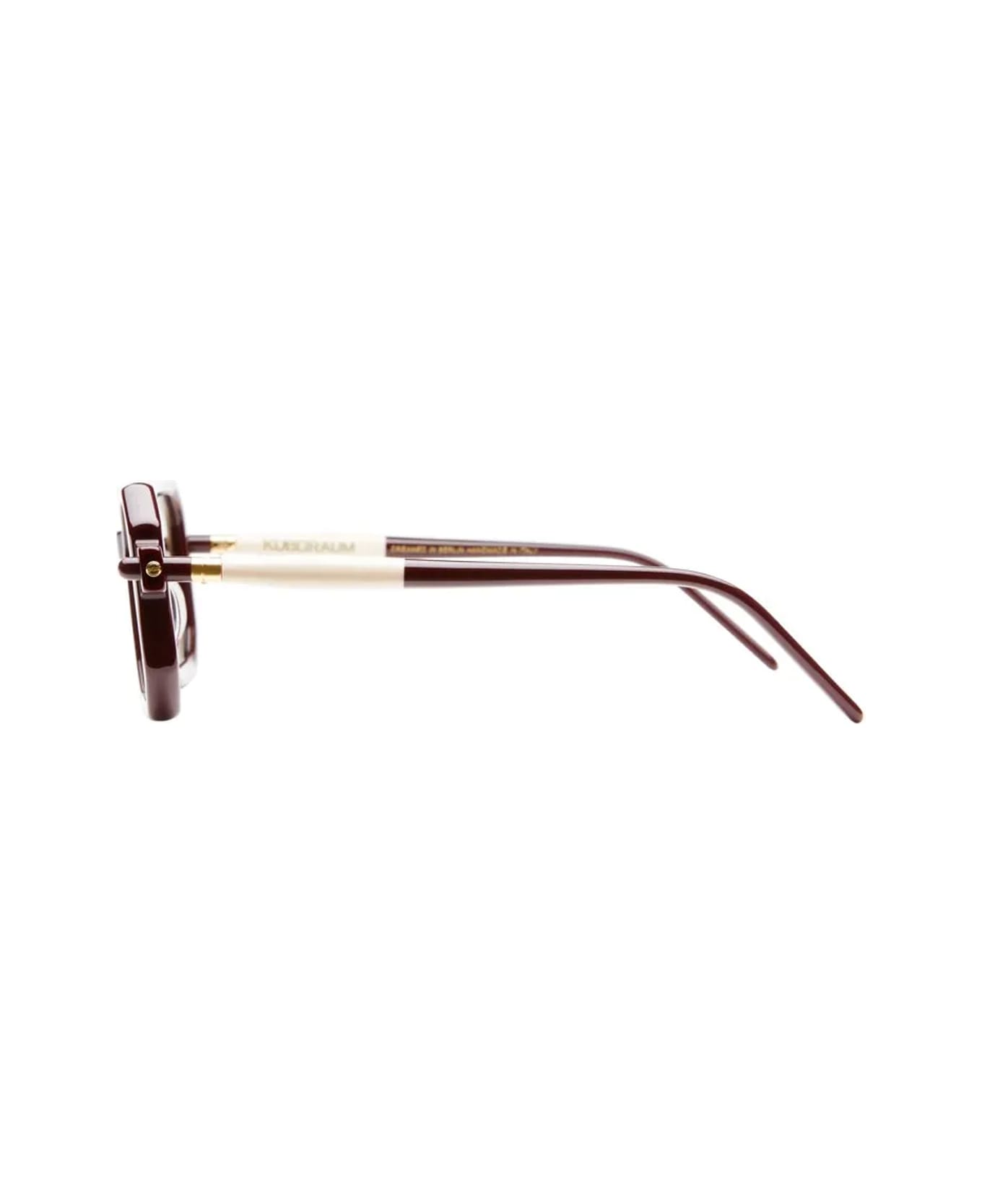 Kuboraum Maske P8 Dr Dark Red/ Ivory Glasses - Rosso