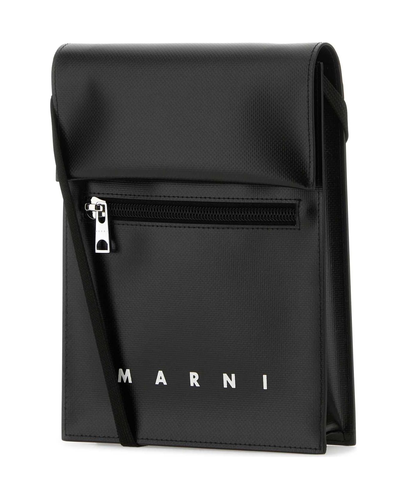 Marni Black Canvas Crossbody Bag - BLACK