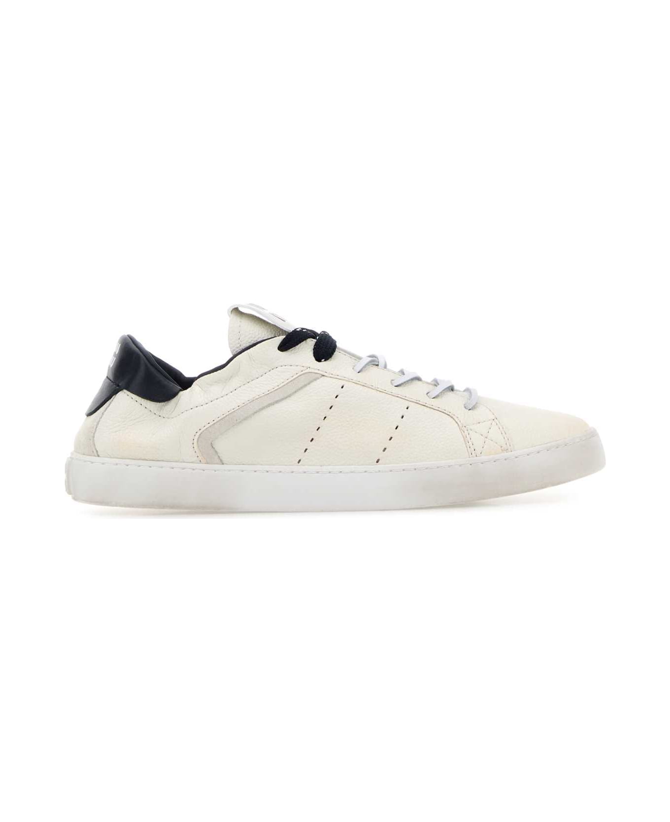 Miu Miu Ivory Leather Sneakers - BIANCOROYAL