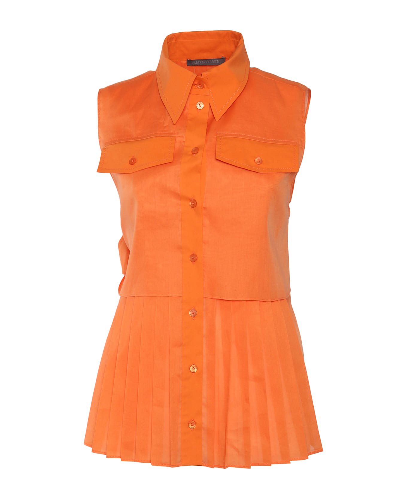 Alberta Ferretti Orange Shirt - ORANGE