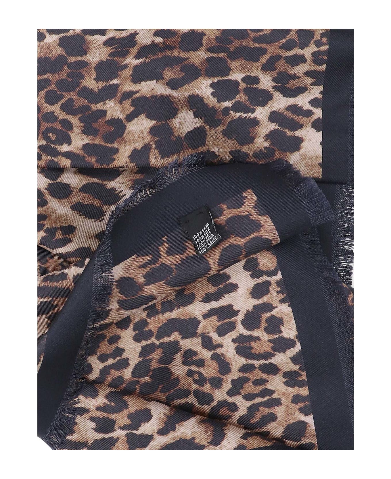 Nili Lotan Animal Scarf - Brown