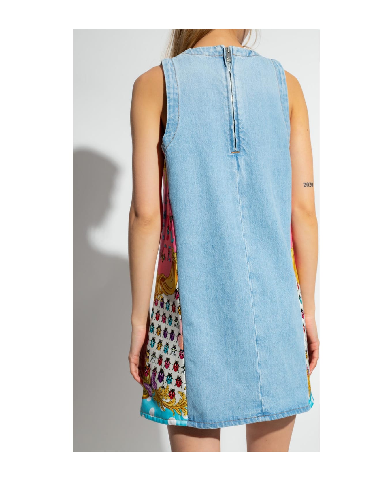 Versace Denim Dress From 'la Vacanza' Collection - Blue