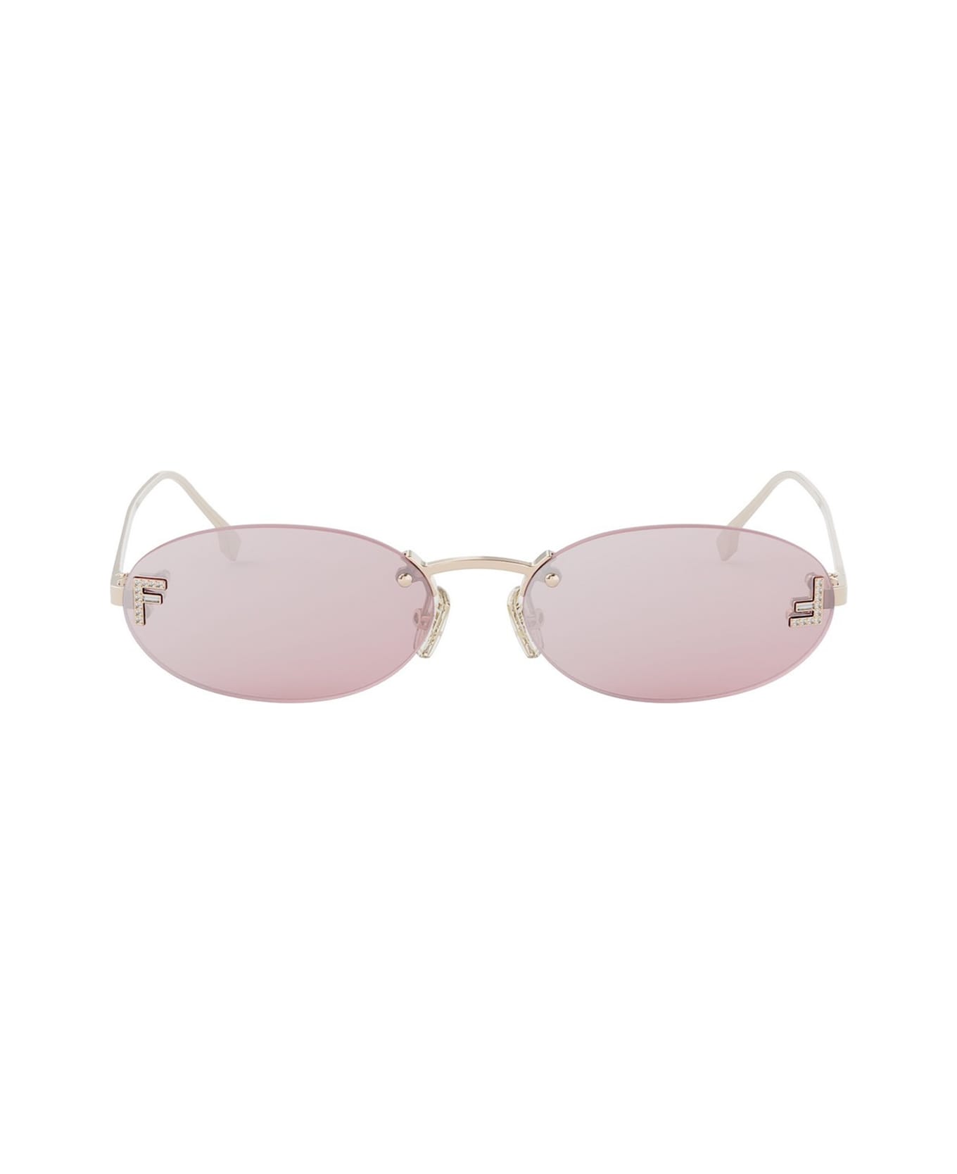 Fendi Eyewear Fendi Fe4075us Fendi First Crystal 28z Oro Rosa Sunglasses - Oro Rosa