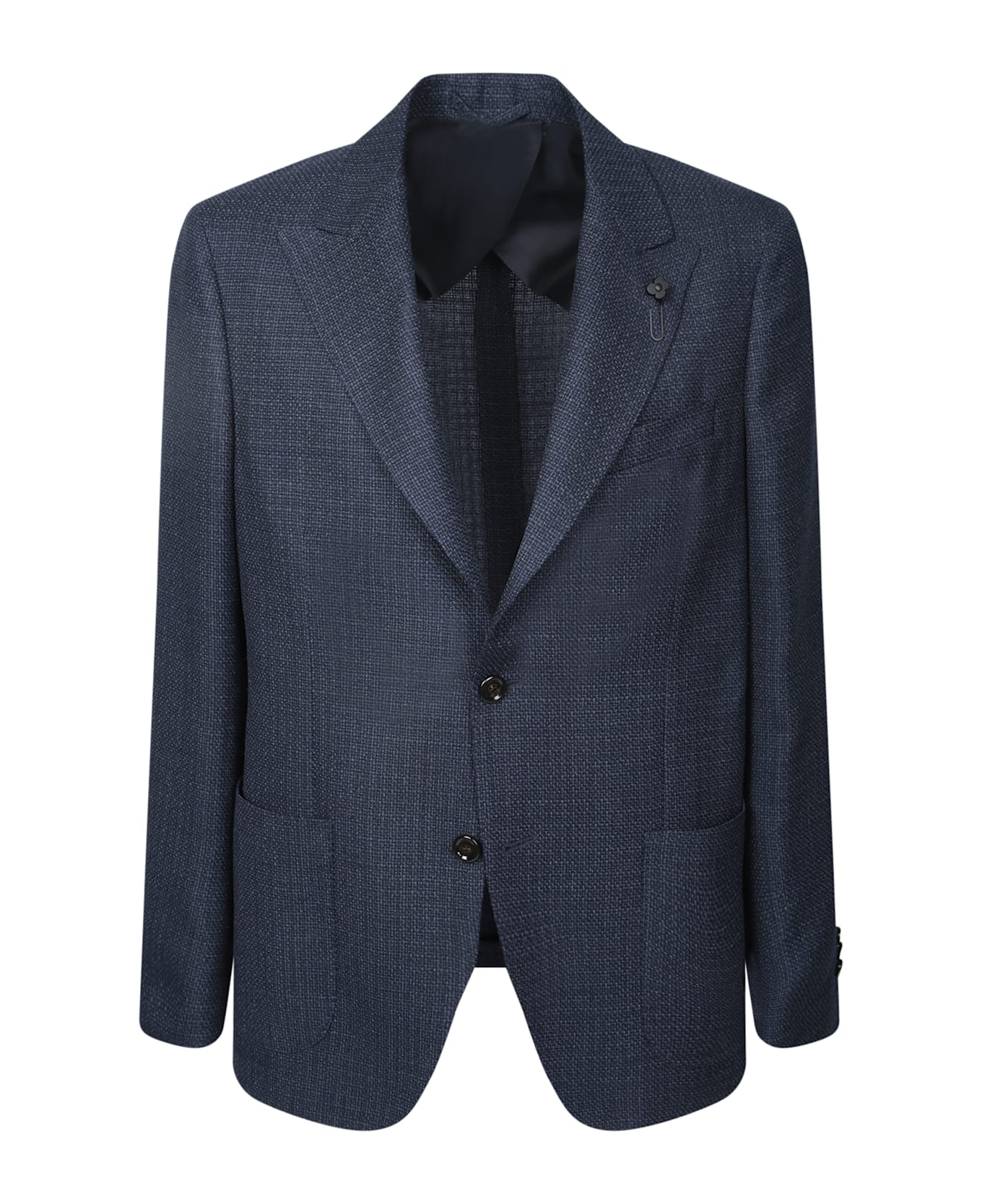 Lardini Moulinã© Blue Wool Jacket - Blue