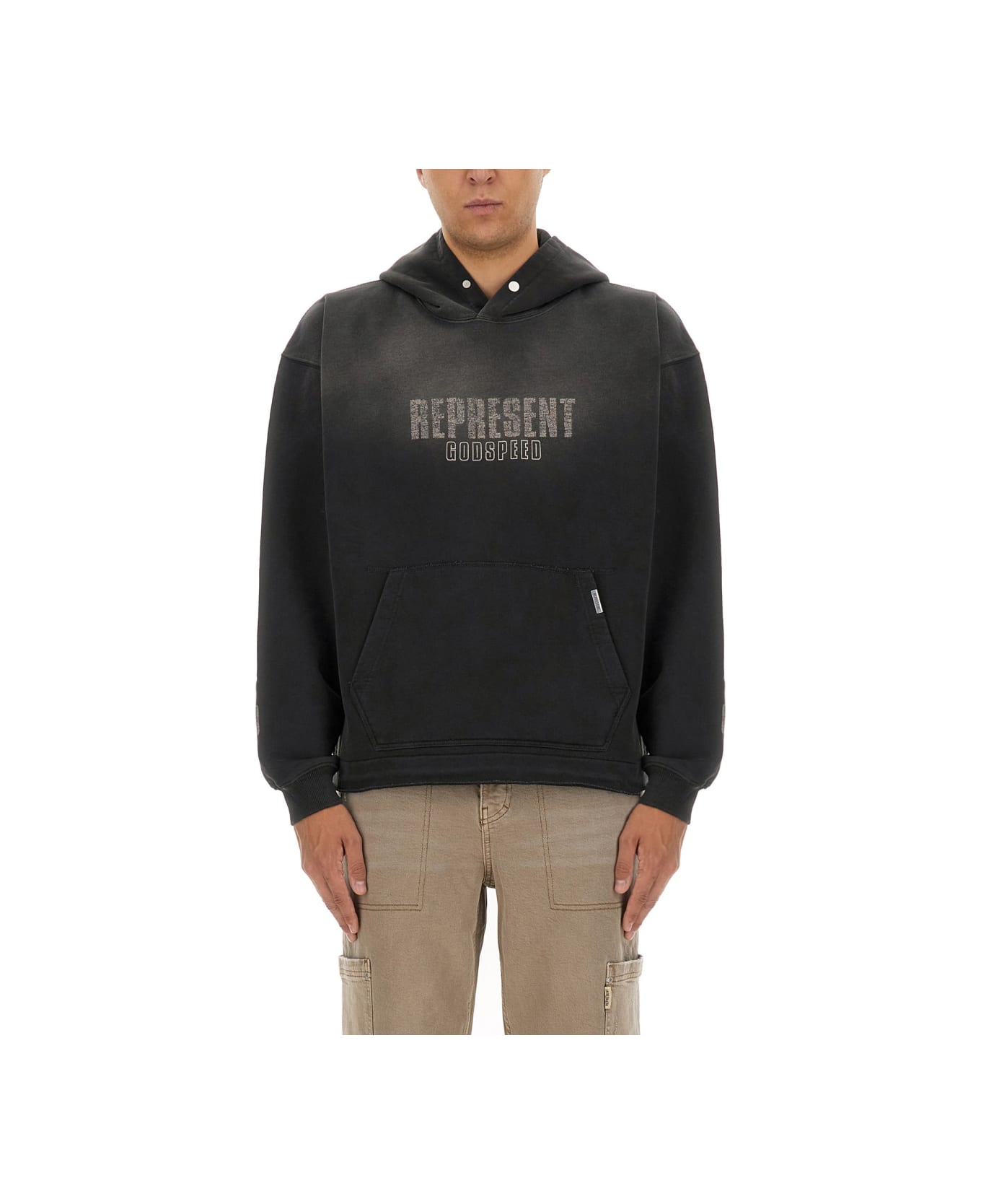 REPRESENT 'godspeed' Sweatshirt - Black