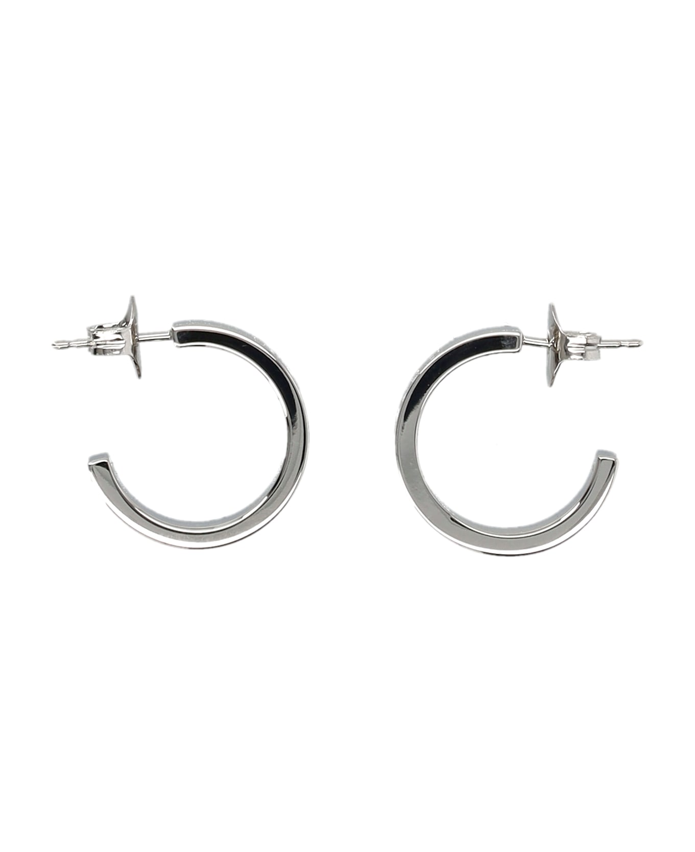 MM6 Maison Margiela Numeric Minimal Signature Hoop Earrings - SILVER