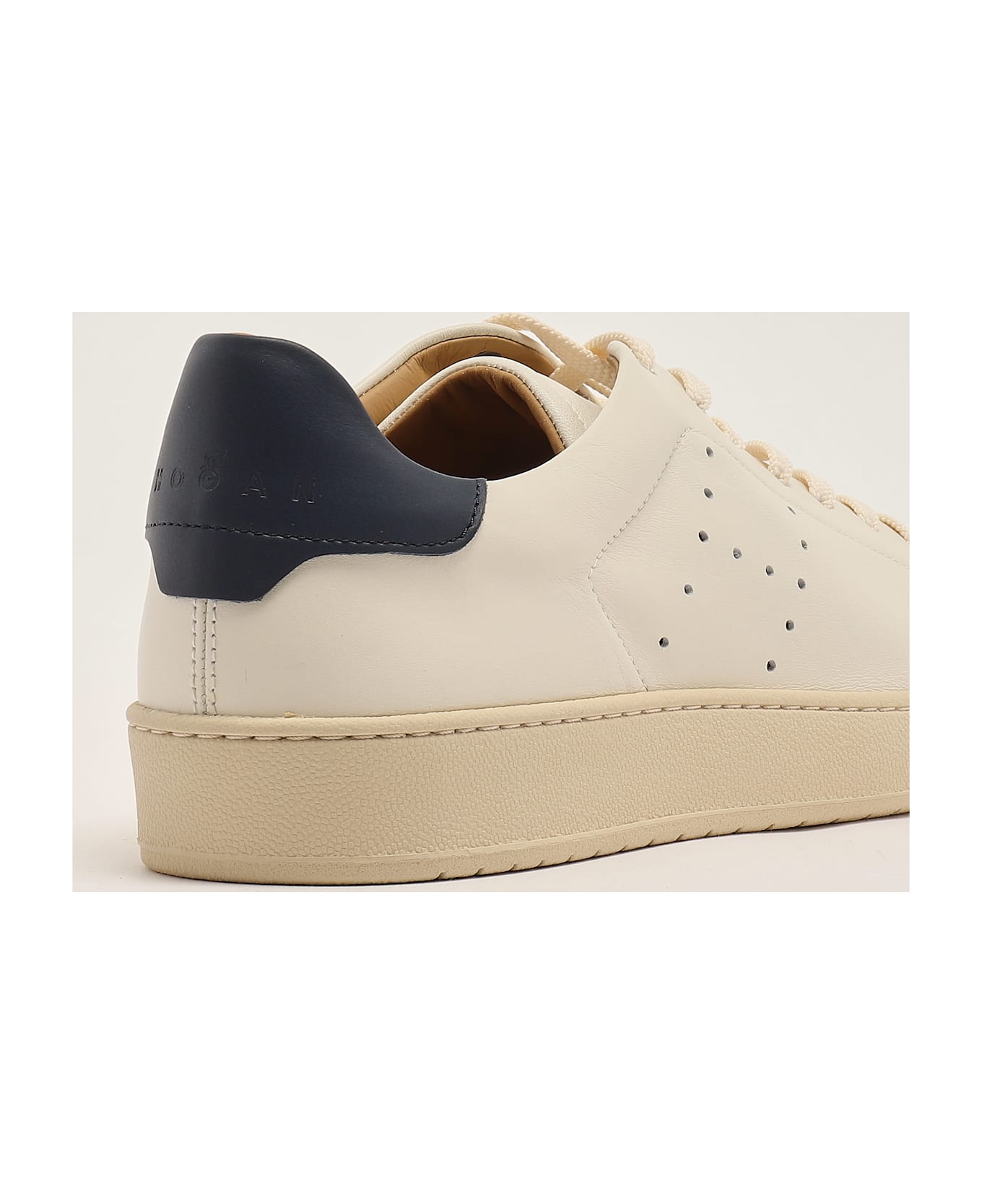 Hogan H672 H Fori Pelle Nappata Sneaker - BURRO-TAB BLU