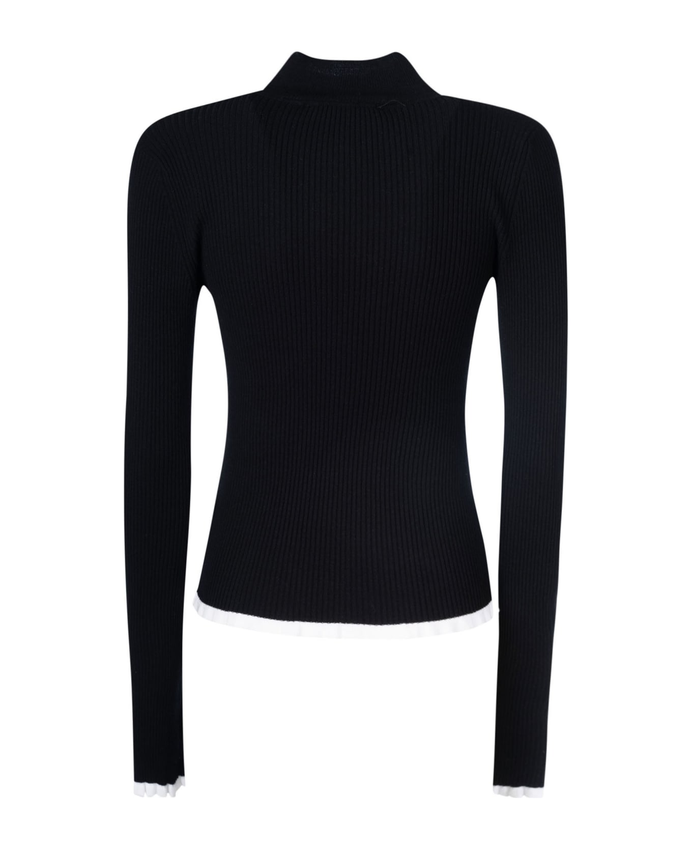 MSGM Logo Ribbed Sweater - Black