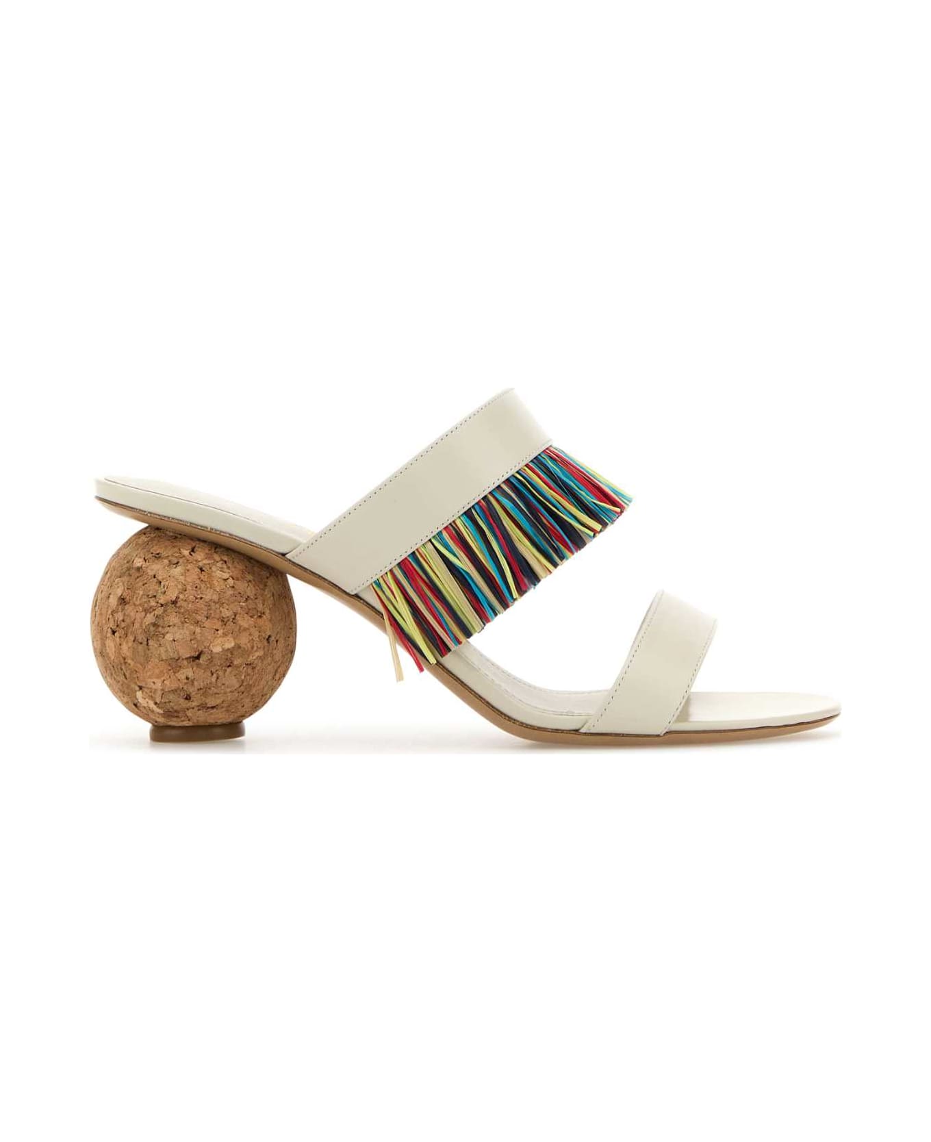 Ferragamo Ivory Leather Mules - MASCARPONEMASCARPONE