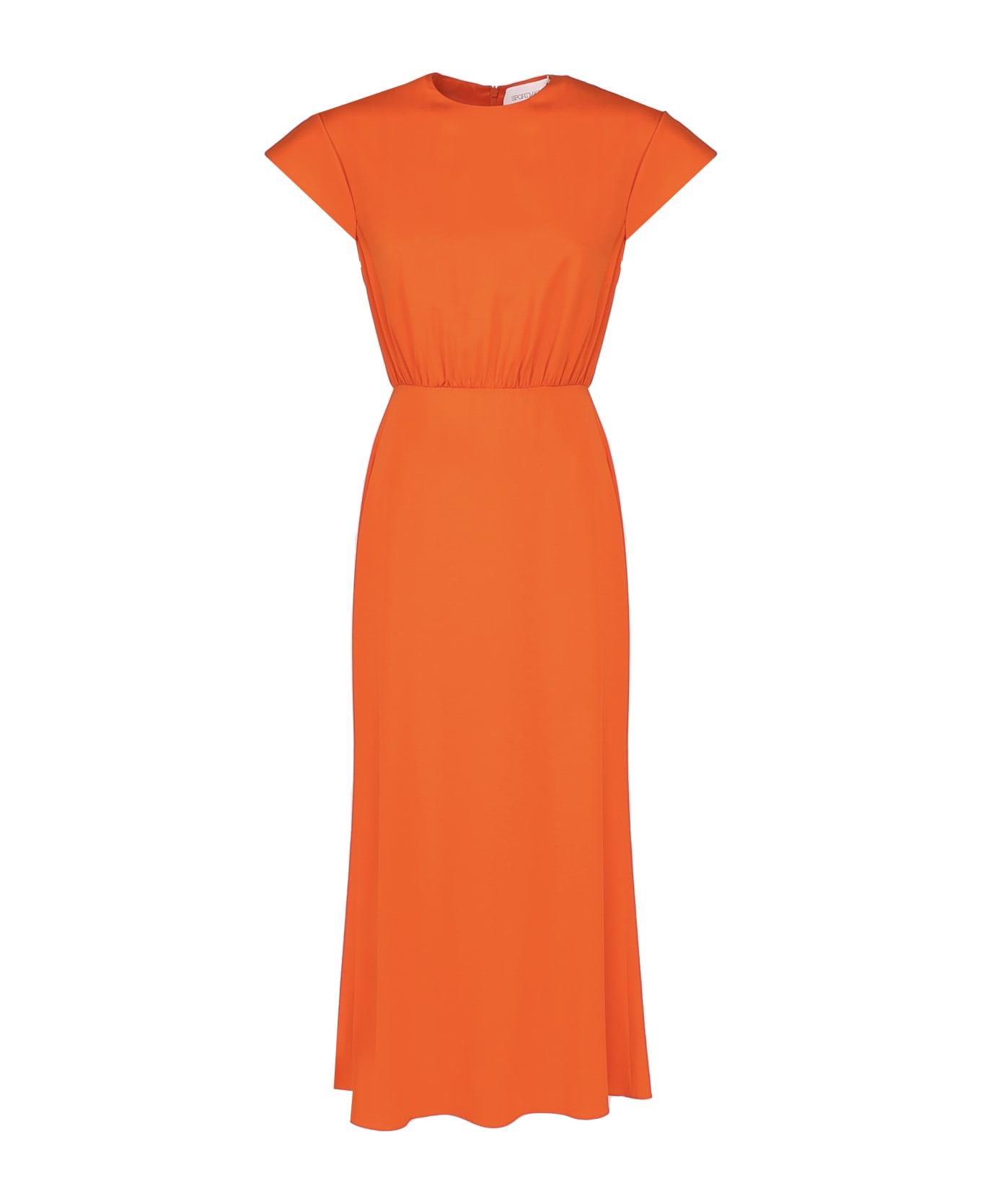 Max Mara Dress With Cap Sleeves - Orange