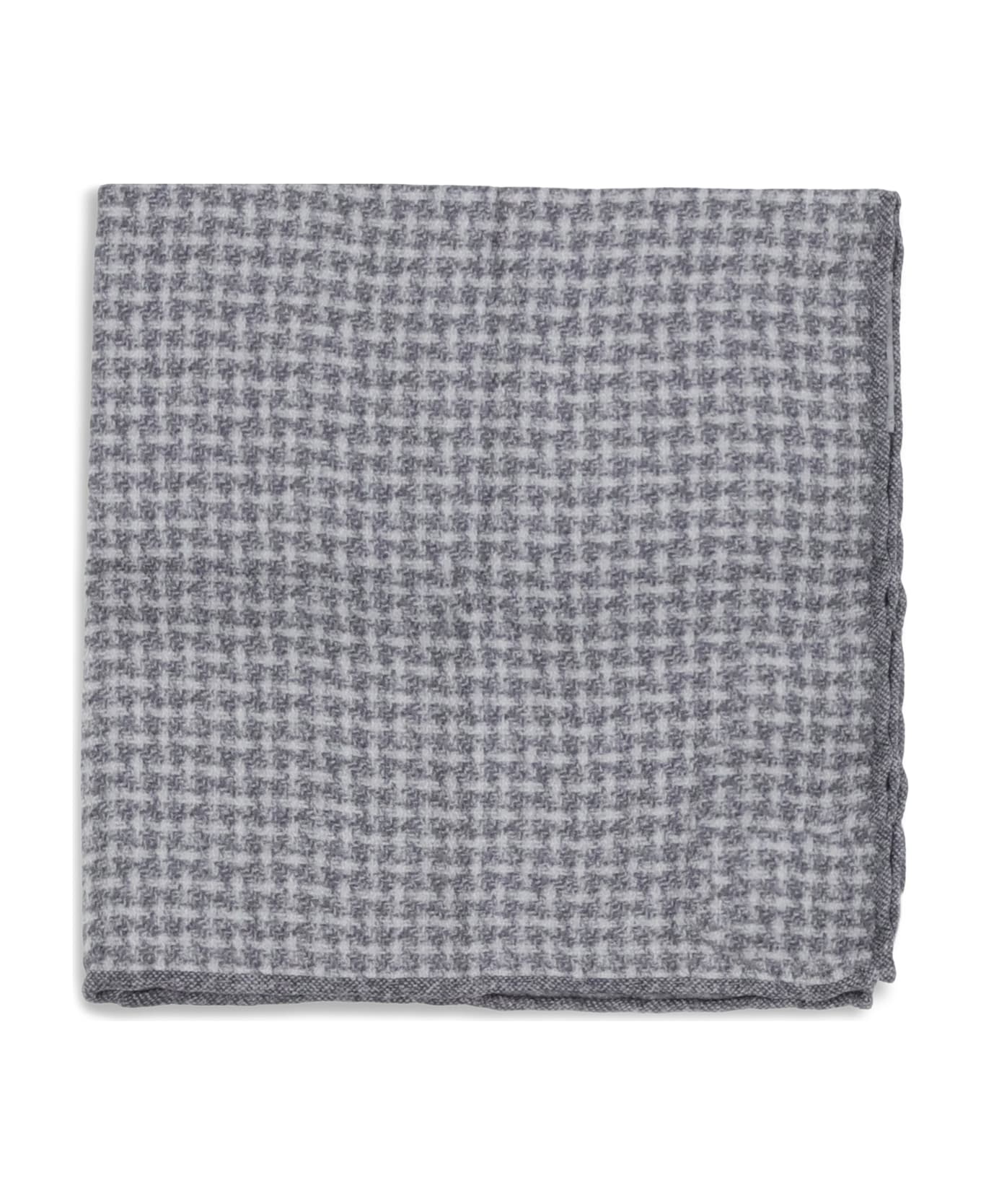 Brunello Cucinelli Silk Pocket Square With Woven Design