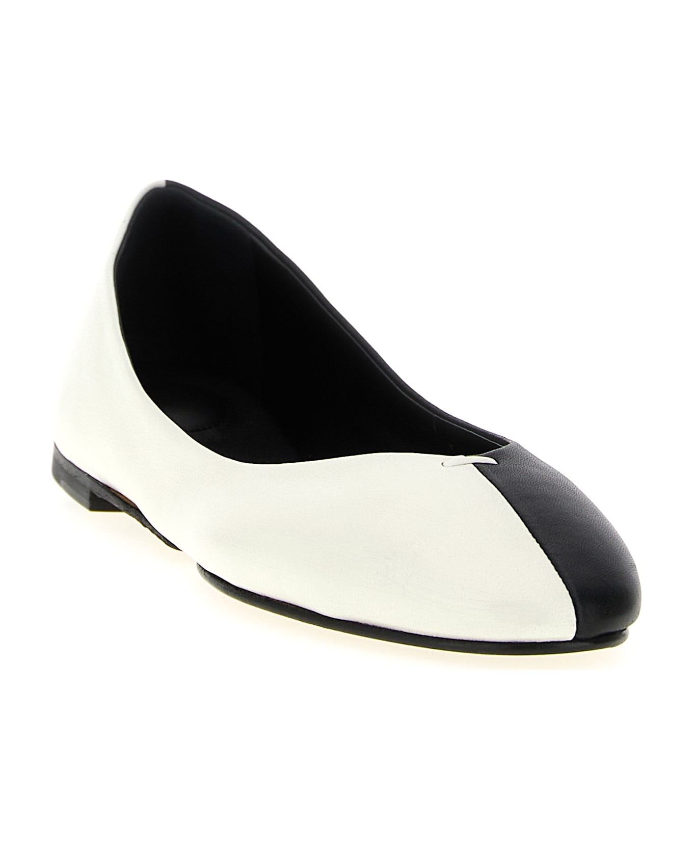 Jacquemus 
les Ballerines Ovalo
 Ballet Flats - White/Black