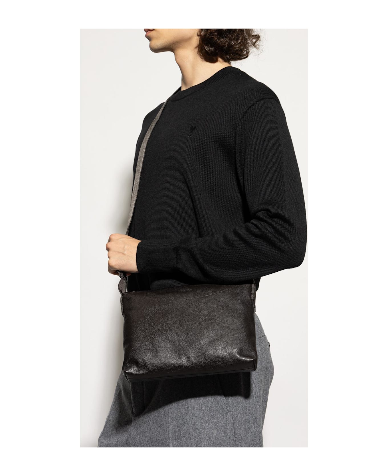 Lemaire Shoulder Bag 
folio Small` - BROWN