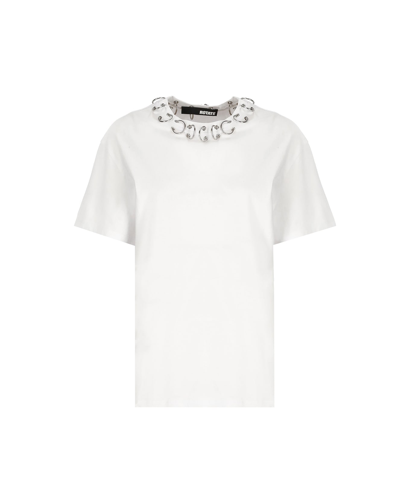 Rotate by Birger Christensen Oversize Ring T-shirt - White Tシャツ