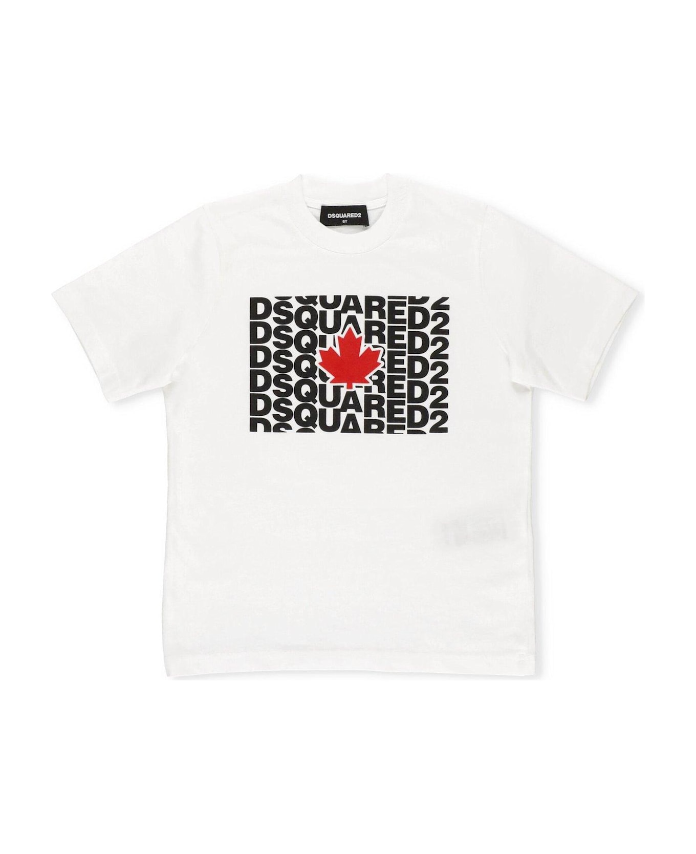 Dsquared2 Logo Printed Crewneck T-shirt - WHITE
