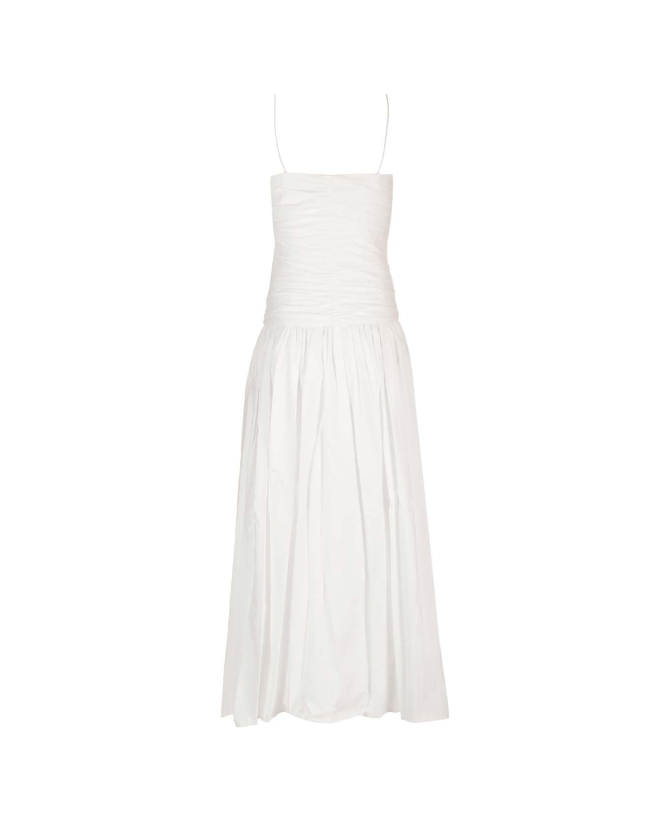 MATTEAU Gathered Low-waisted Dress - White