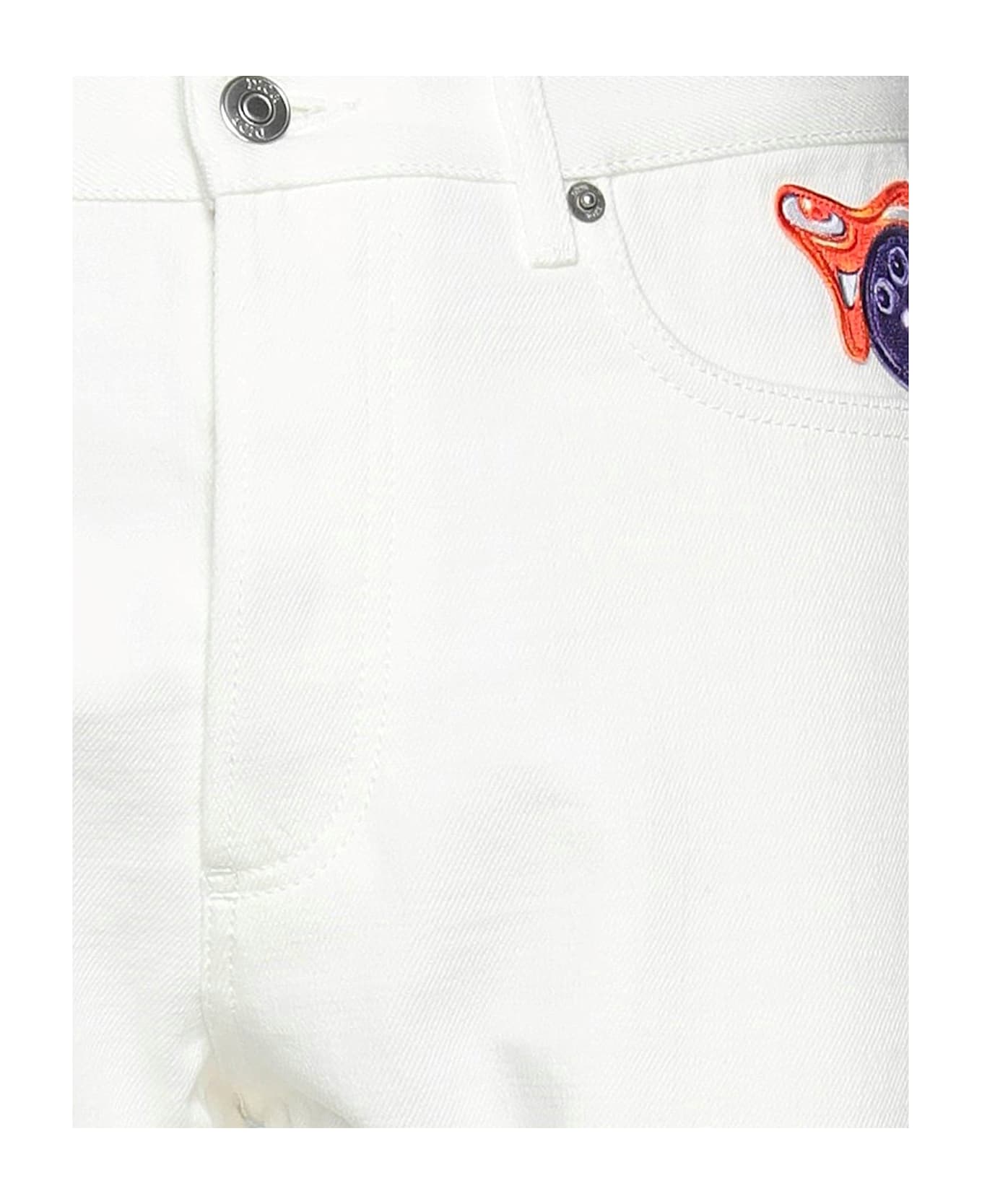 Dior Kennyscharf Patches Jeans - White ボトムス