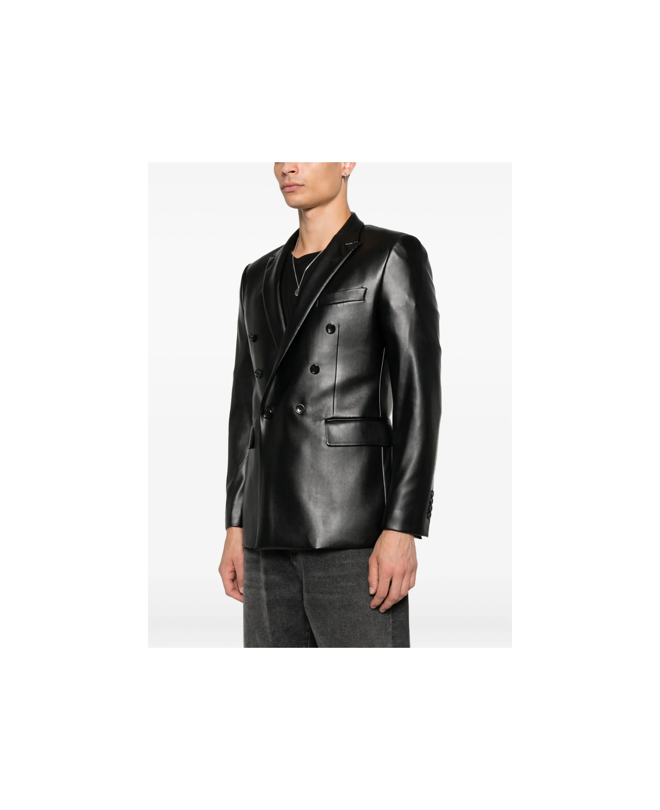 Reveres 1949 Leather Jacket - BLACK