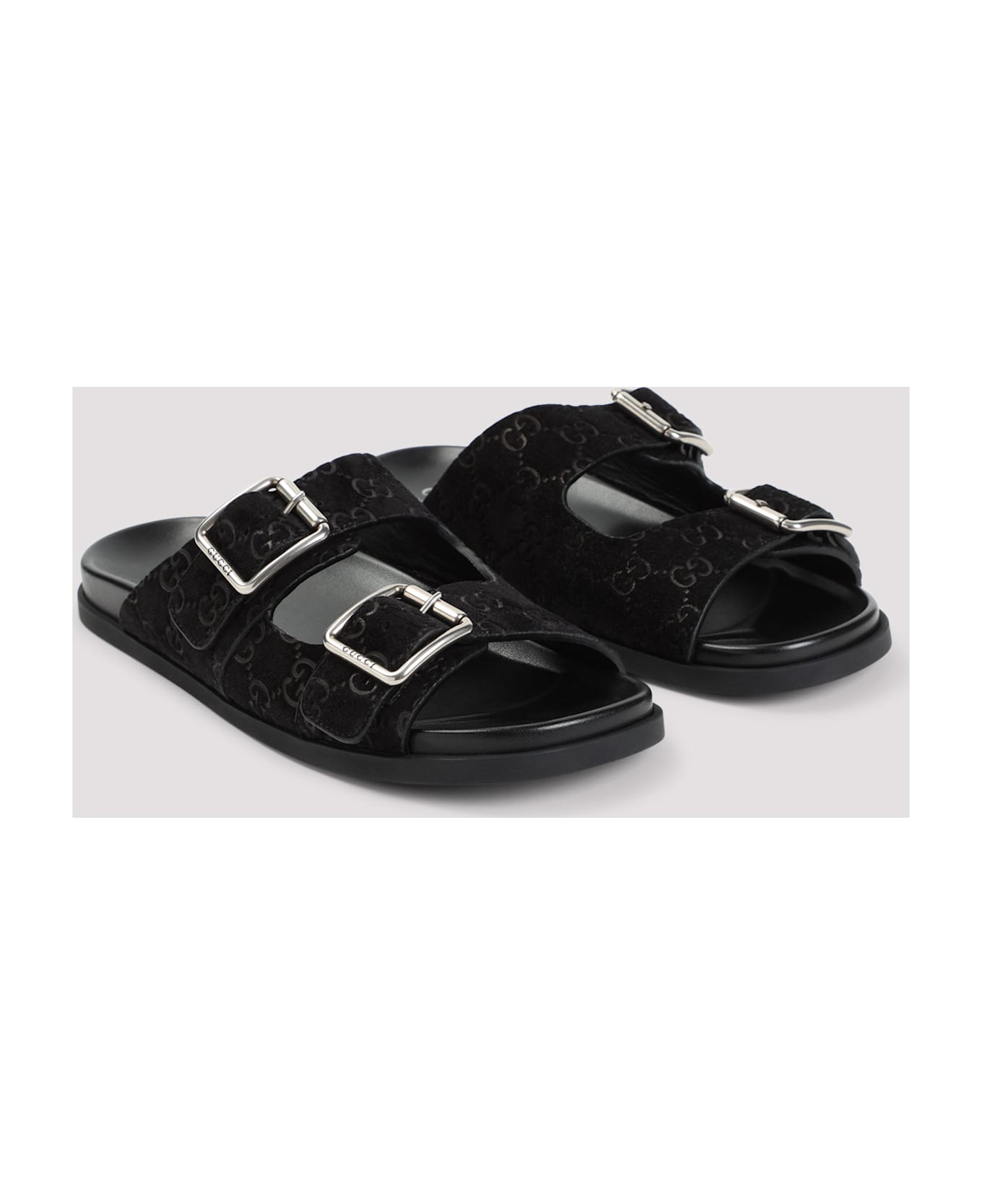 Gucci Suede Slippers - Black