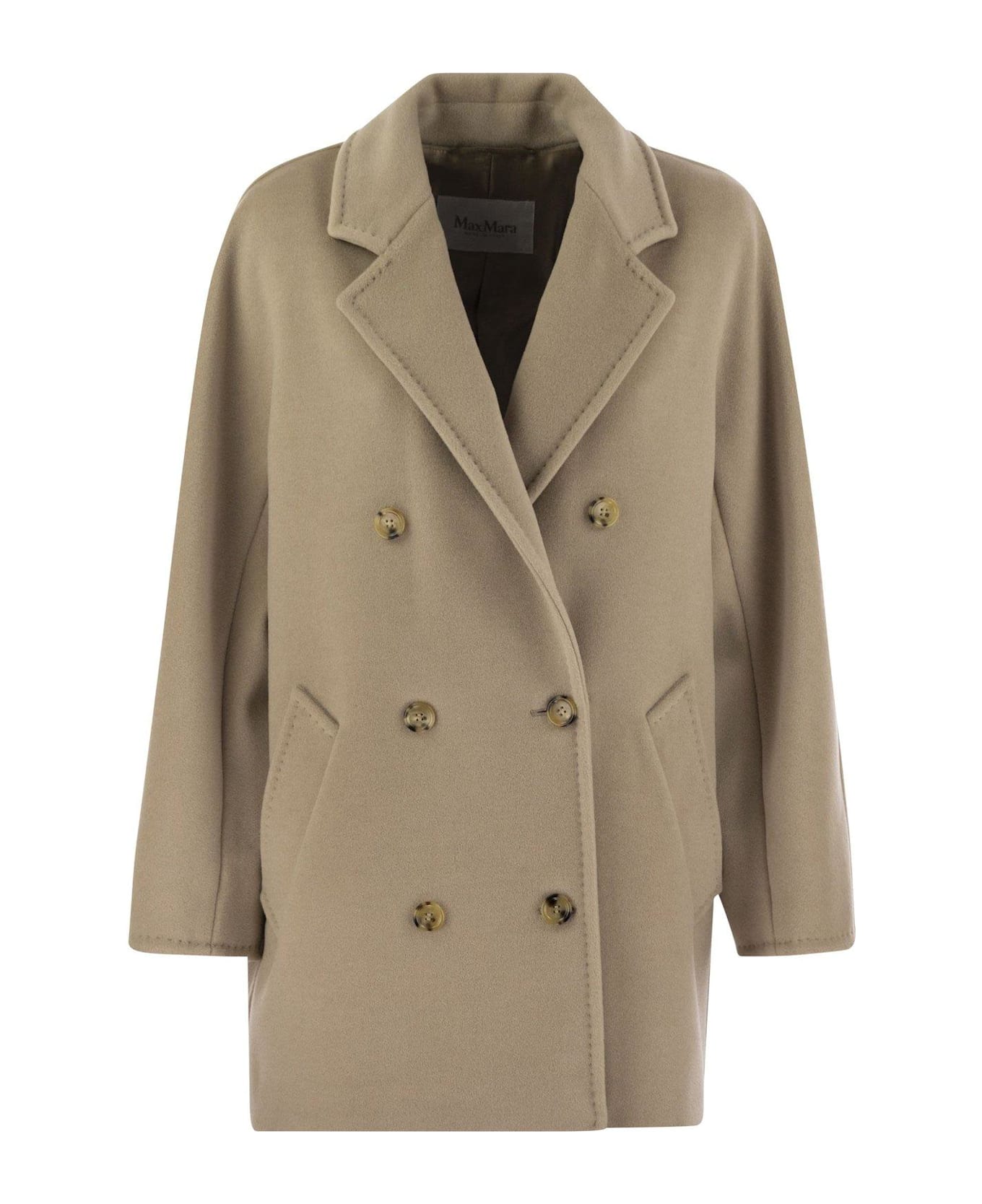 Max Mara Double-breasted Long-sleeved Coat - Ecru