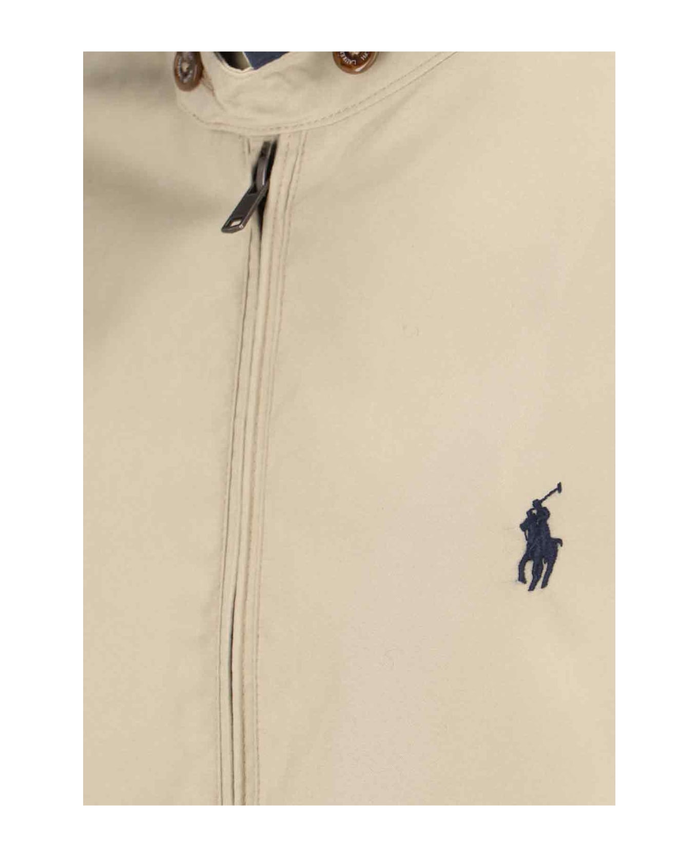 Ralph Lauren Logo Zip Jacket - KHAKI UNIFORM