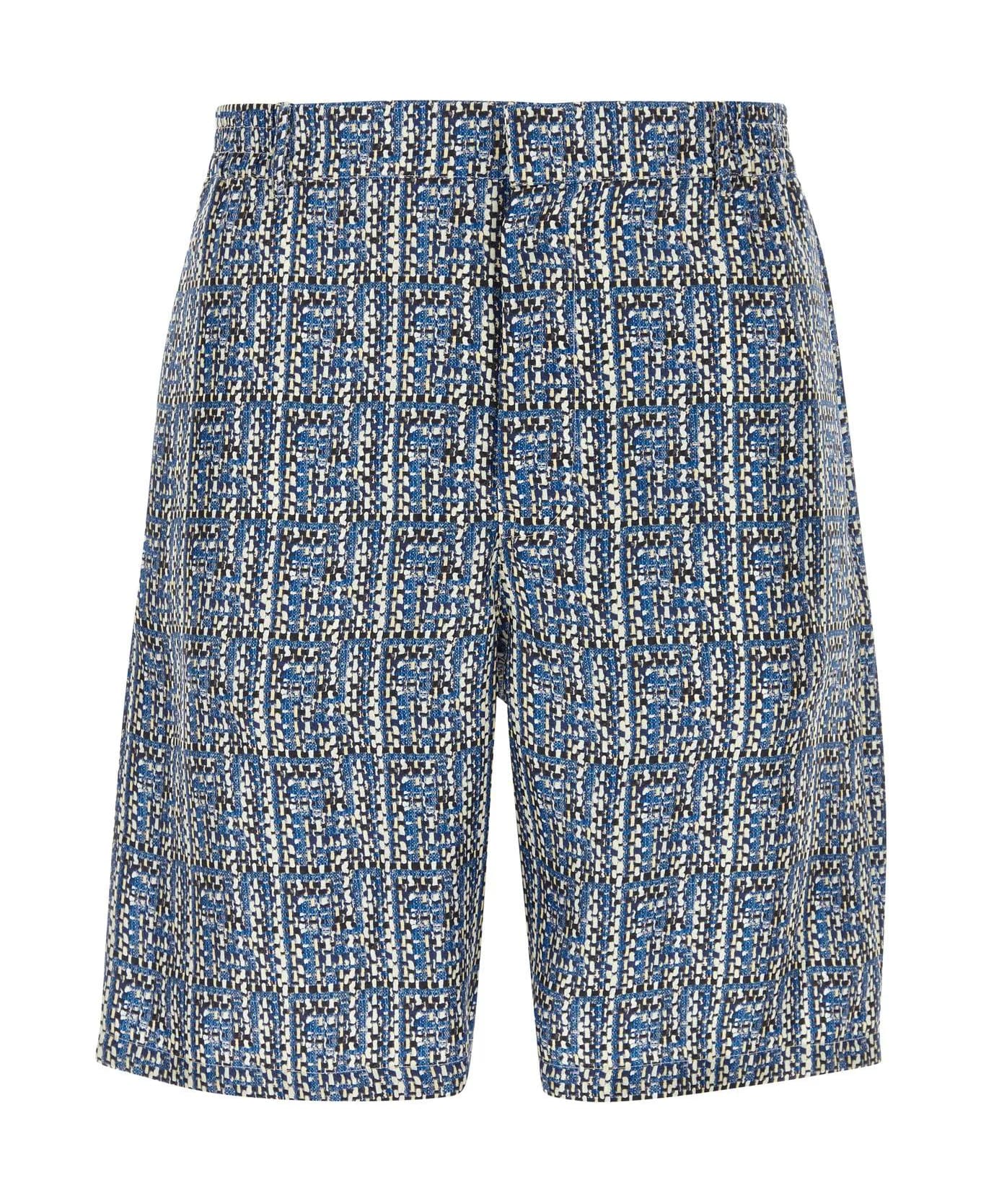 Fendi Printed Silk Bermuda Shorts